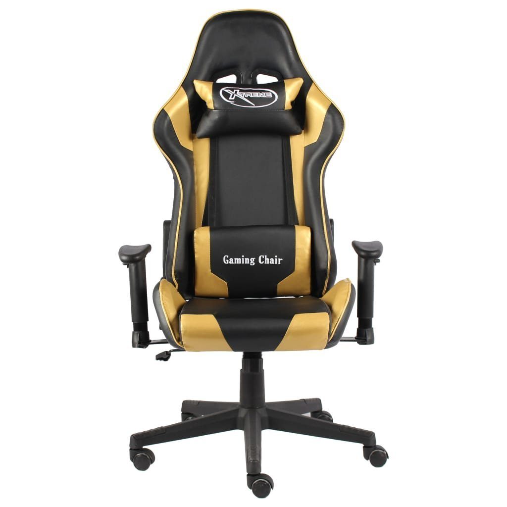 vidaXL Gaming-Stuhl Gaming-Stuhl Drehbar Golden PVC (1 St)