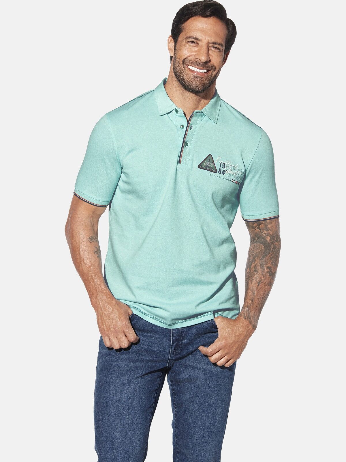 Jan Vanderstorm Poloshirt KNUTLAND mit feinen günstig online kaufen