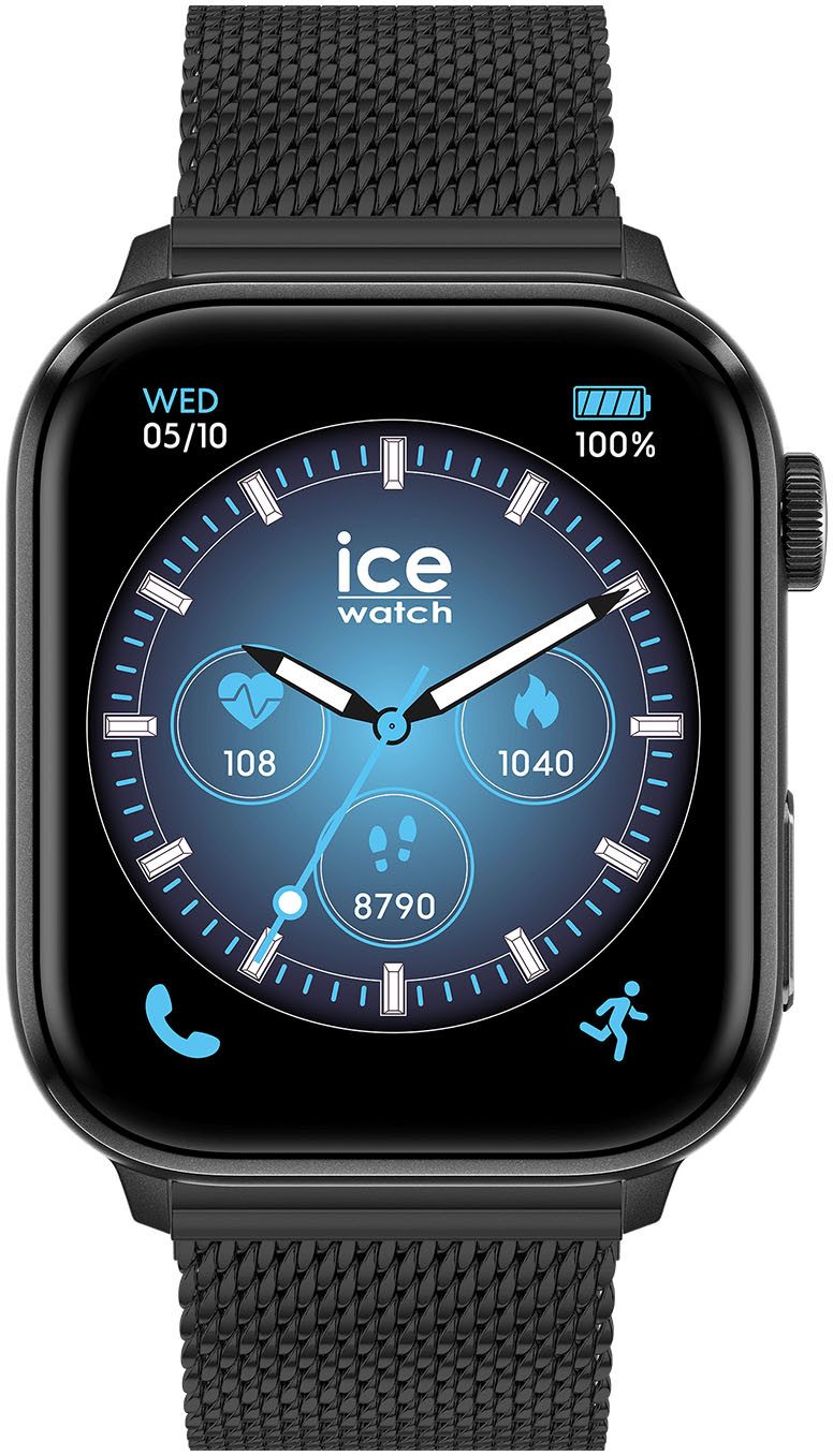 ice-watch ICE smart 3.0 - 1.78 AMOLED - GPS Smartwatch, Armbanduhr, Damenuhr, Herrenuhr, Edelstahlarmband,digital