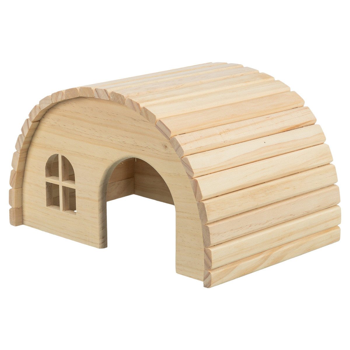 TRIXIE Nagerhaus Holzhaus aus Kiefernholz mit Runddach
