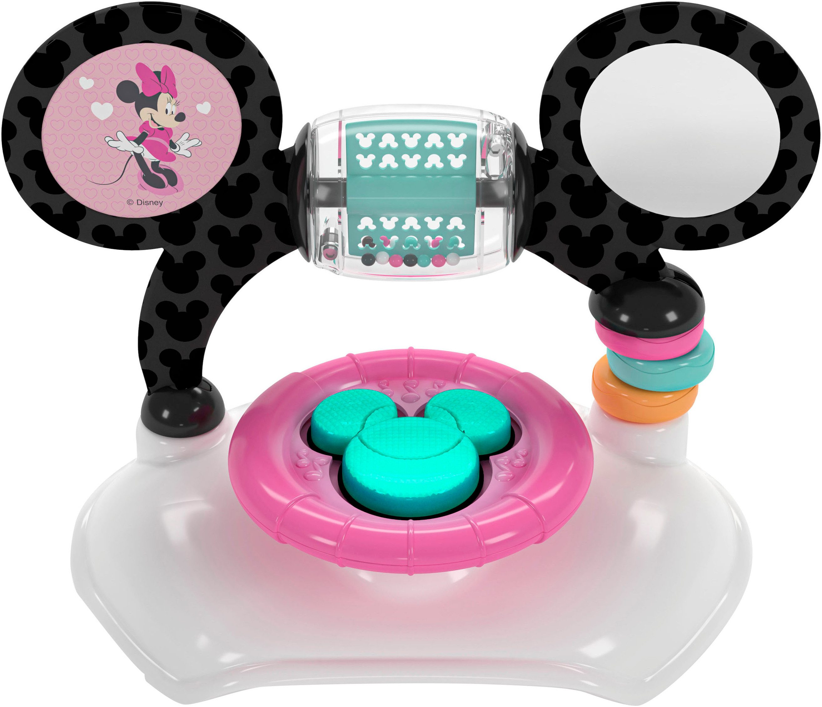 Bright Starts Baby Walker MINNIE MOUSE Tiny Trek™ Walker, Forever Besties™, 2-in-1 Walker, with Light and Sound