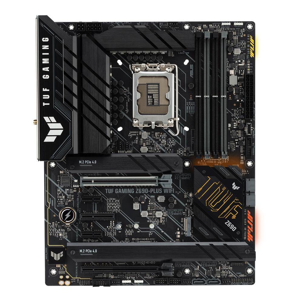 Asus TUF GAMING Z690-PLUS Mainboard Aura Sync RGB-Beleuchtung, (WIFI Gaming Mainboard Sockel, 1-St., RAM 128 GB), HDMI, Intel Z690, LGA 1700, ATX, PCIe 5.0, 4x M.2, Thunderbolt 4