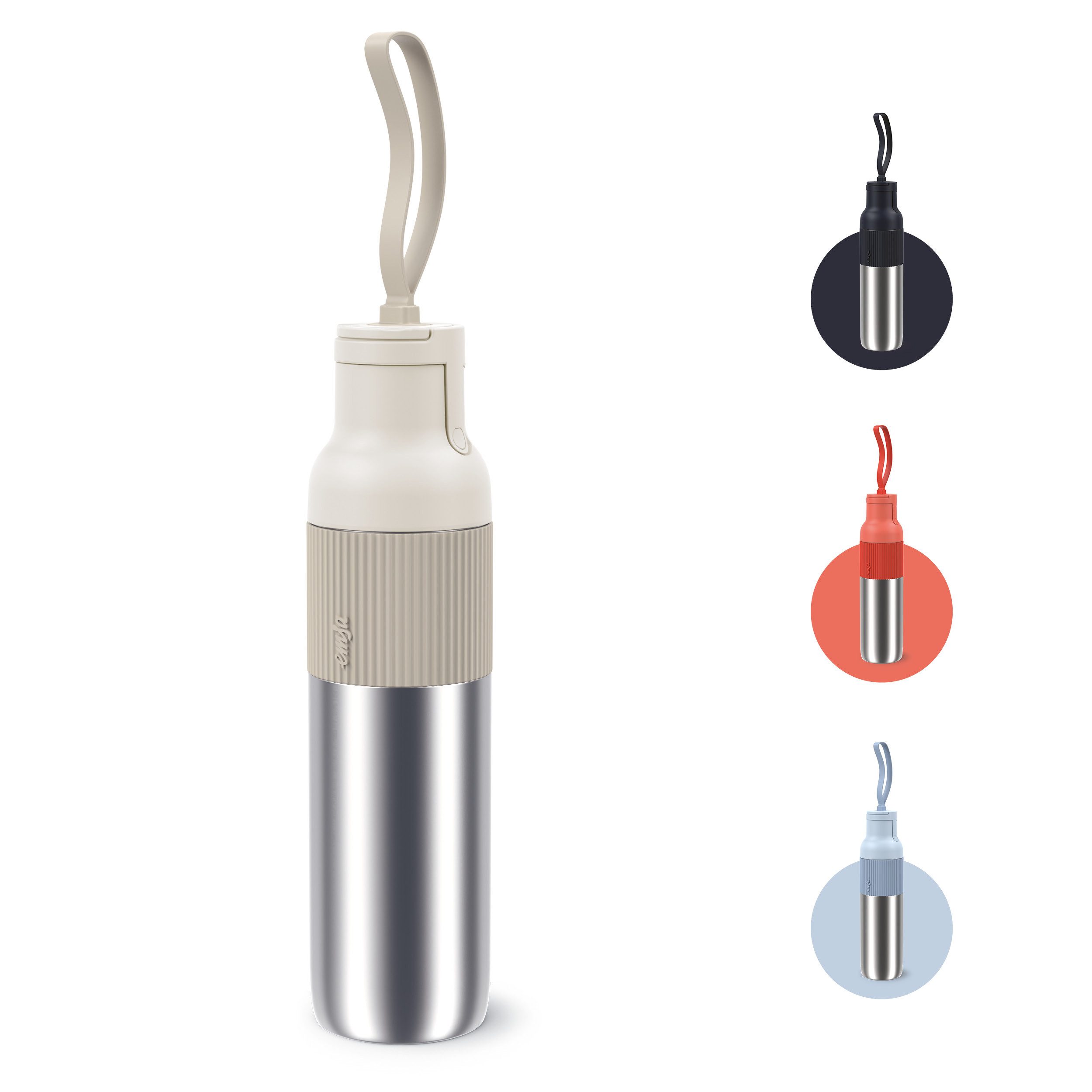 Emsa Isolierflasche beYou Flip, mit Flip-Verschluss und Trageband, 100% dicht, spülmaschinengeeignet