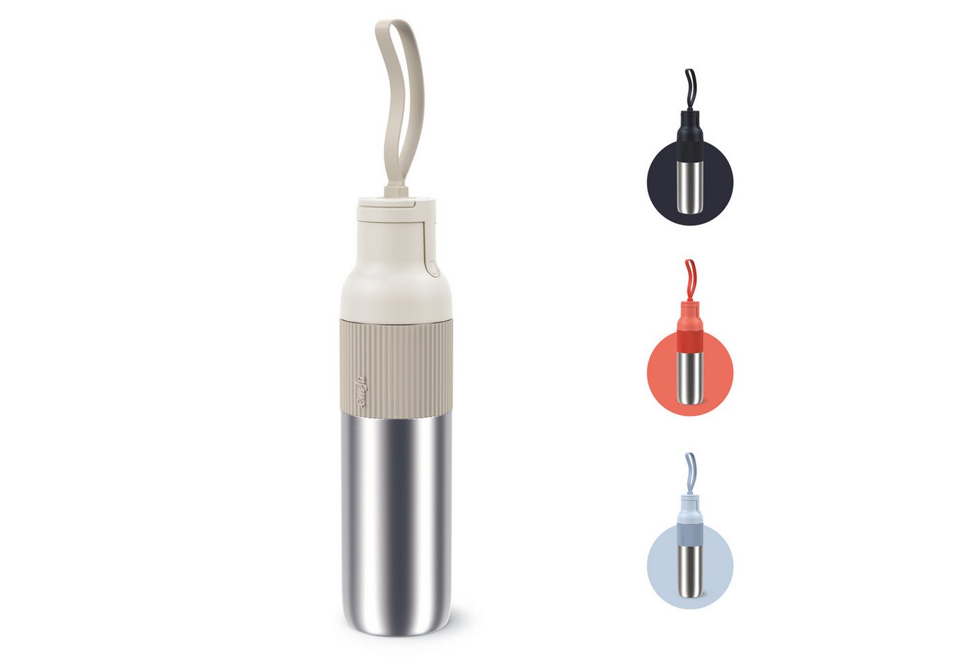 Emsa Isolierflasche beYou Flip, mit Flip-Verschluss und Trageband, 100% dicht, spülmaschinengeeignet