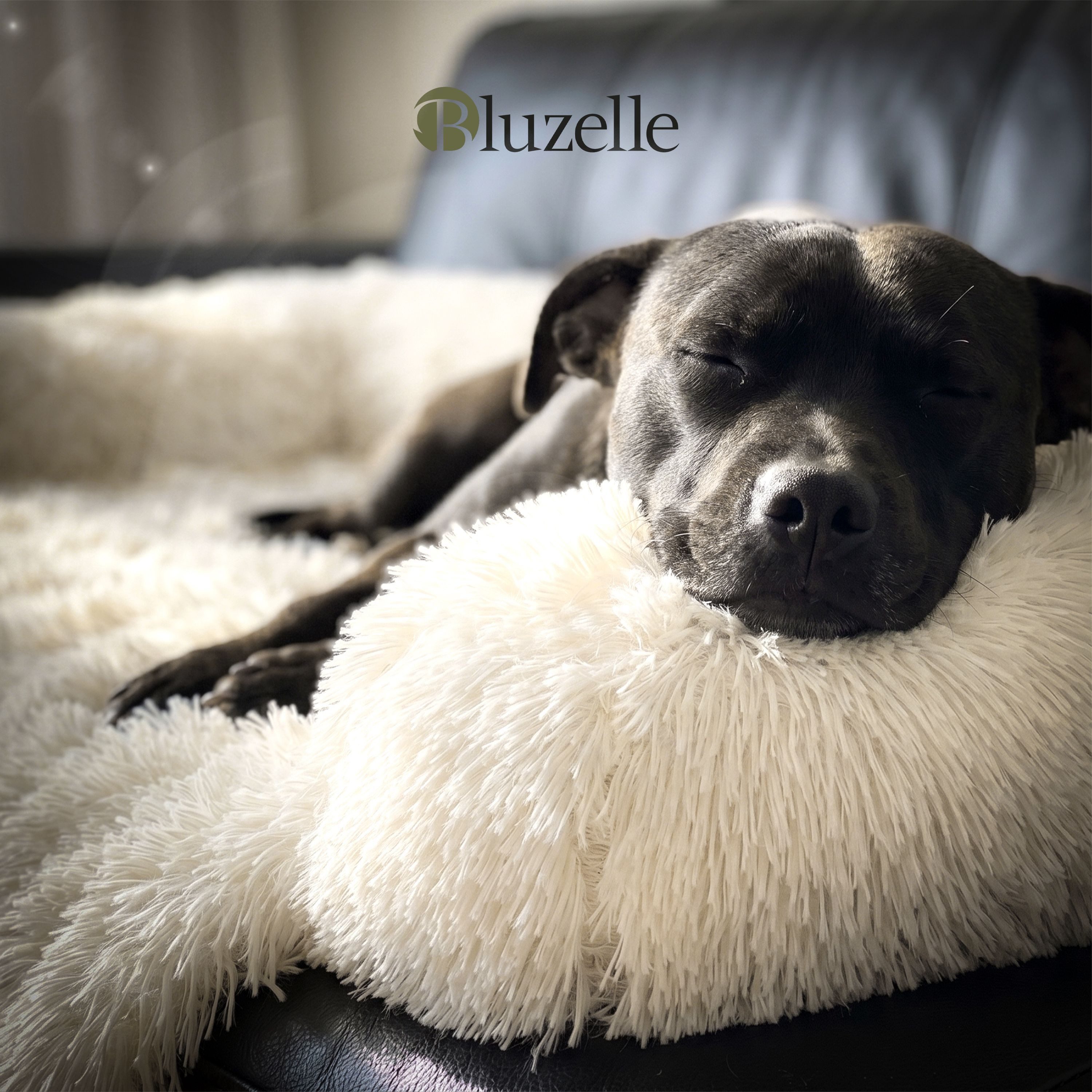 Bluzelle Tierbett Hundebett Sofa Schutz Auflage für grosse Hunde / - L, Plüsch Kunstfell / Bezug Abnehmbar & Waschbar, Wasserdichte Hundematte Couch Möbel Cover Schutzdecke Hundedecke