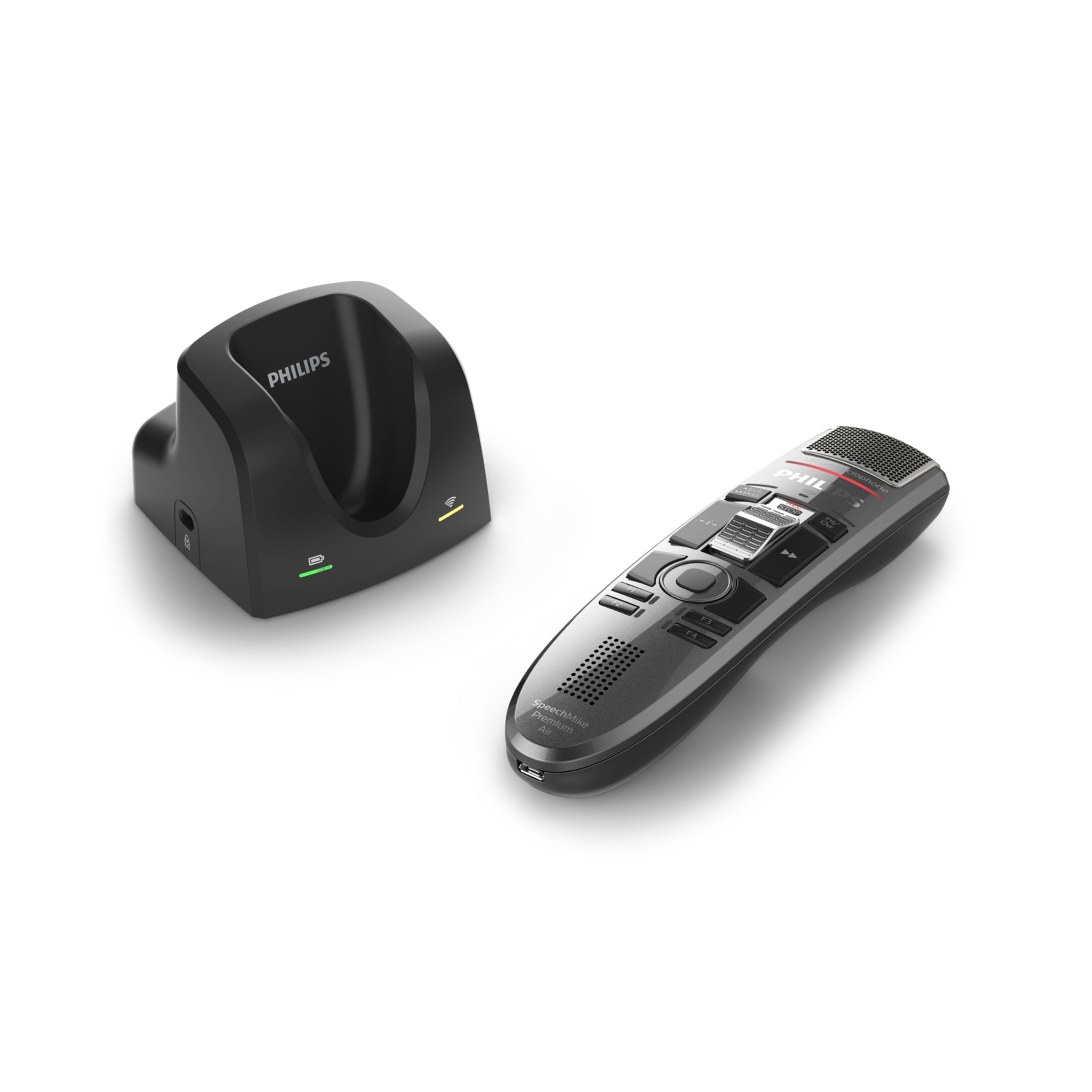 Philips Philips SMP4000 SpeechMike Kabelloses Diktiermikrofon Digitales Diktiergerät (Studio-Qualität Mikrofon, Touch-Sensor, drahtlos, SpeechMike)