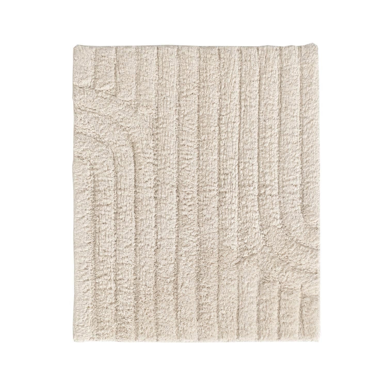 casa NOVA Badematte MINORI, Cremeweiß, Baumwolle, rechteckig, waschbar bis 40 °C, L 60 x B 50 cm