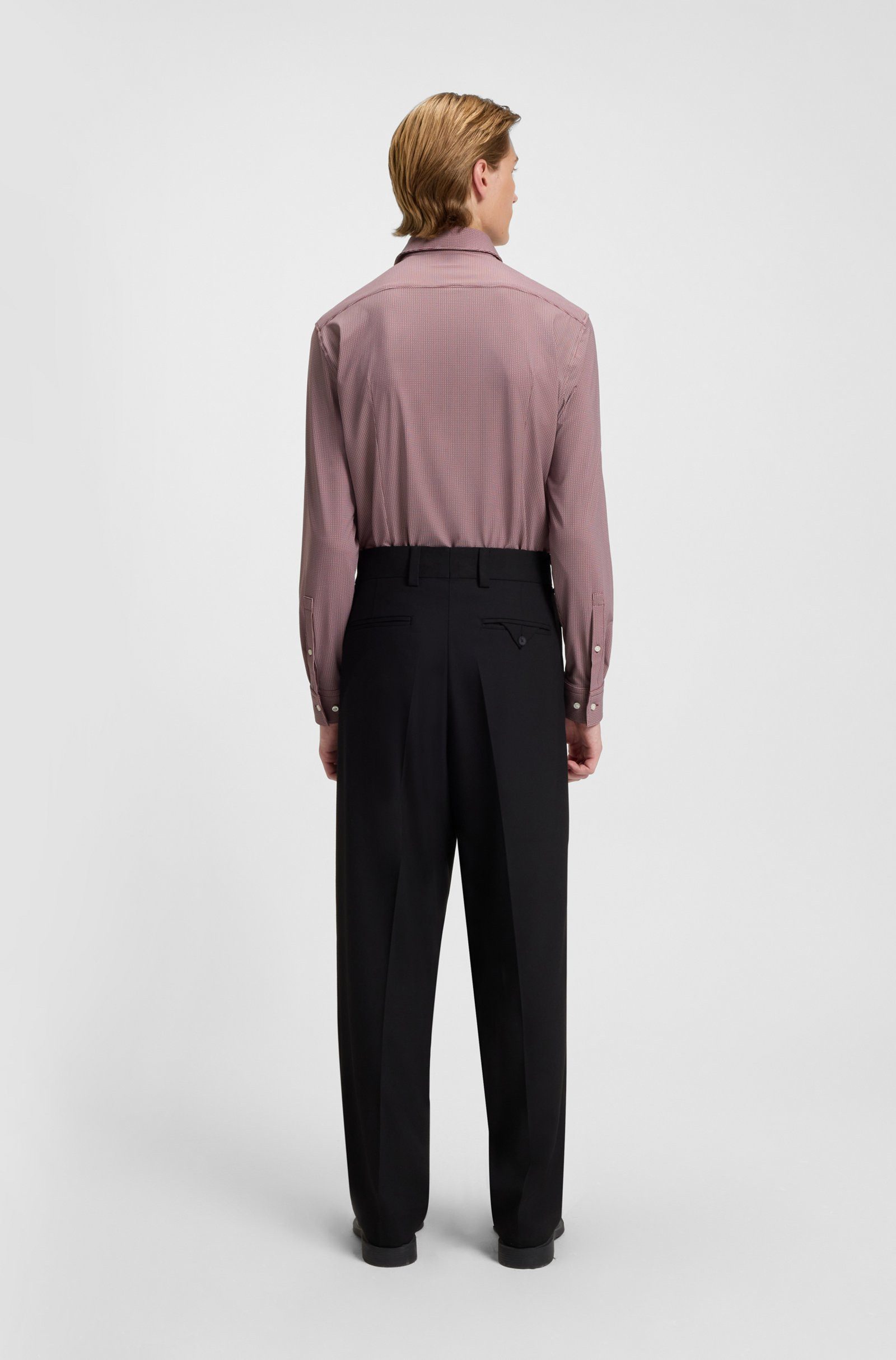 HUGO Langarmhemd Kenno aus Stretch-Jersey (1-tlg)