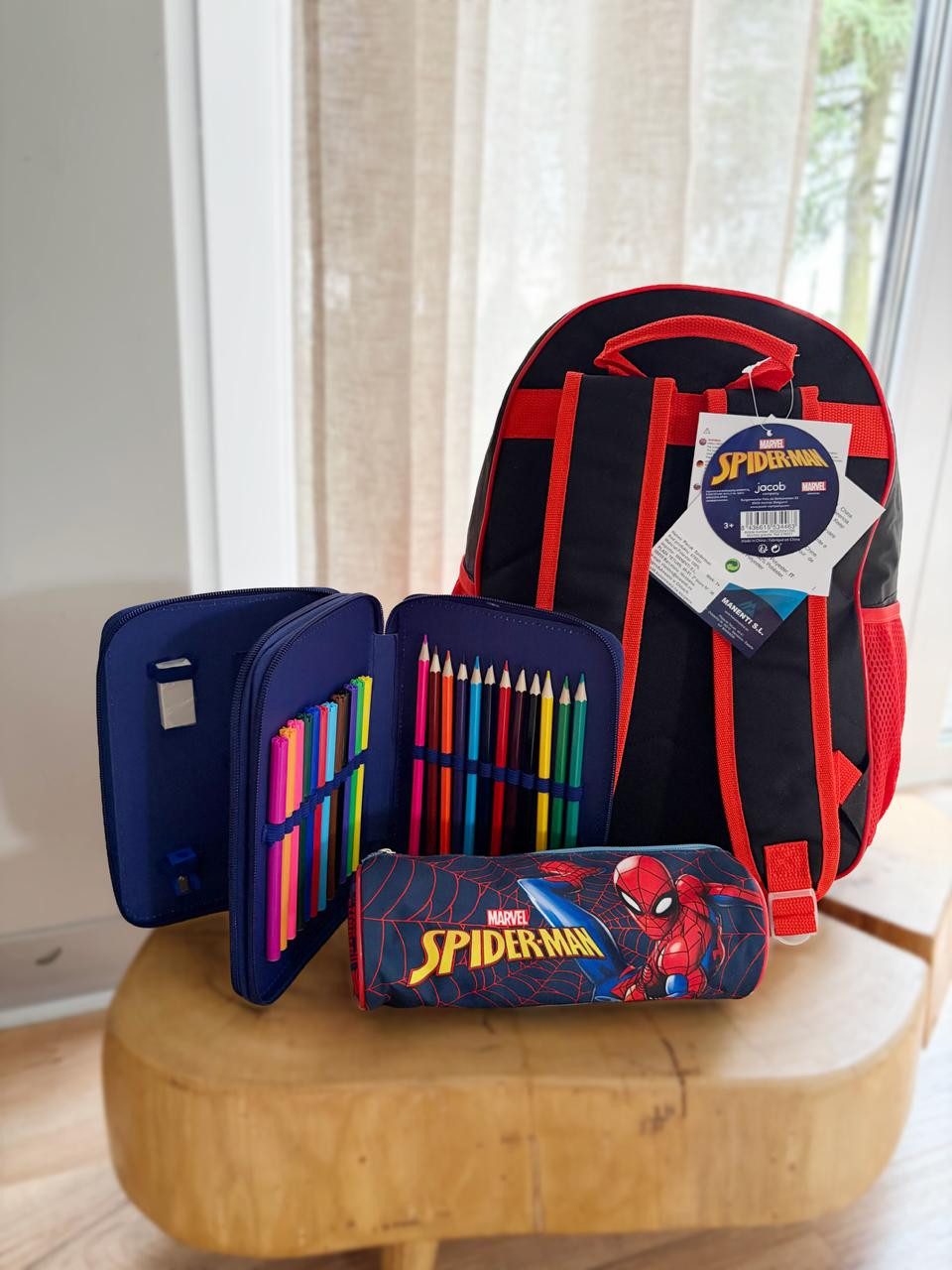 Spiderman Schulrucksack Spider-Man Schulset XXL 11-teilig mit Rucksack für Schule & Freizeit (11-tlg) – Bild 4 von 5