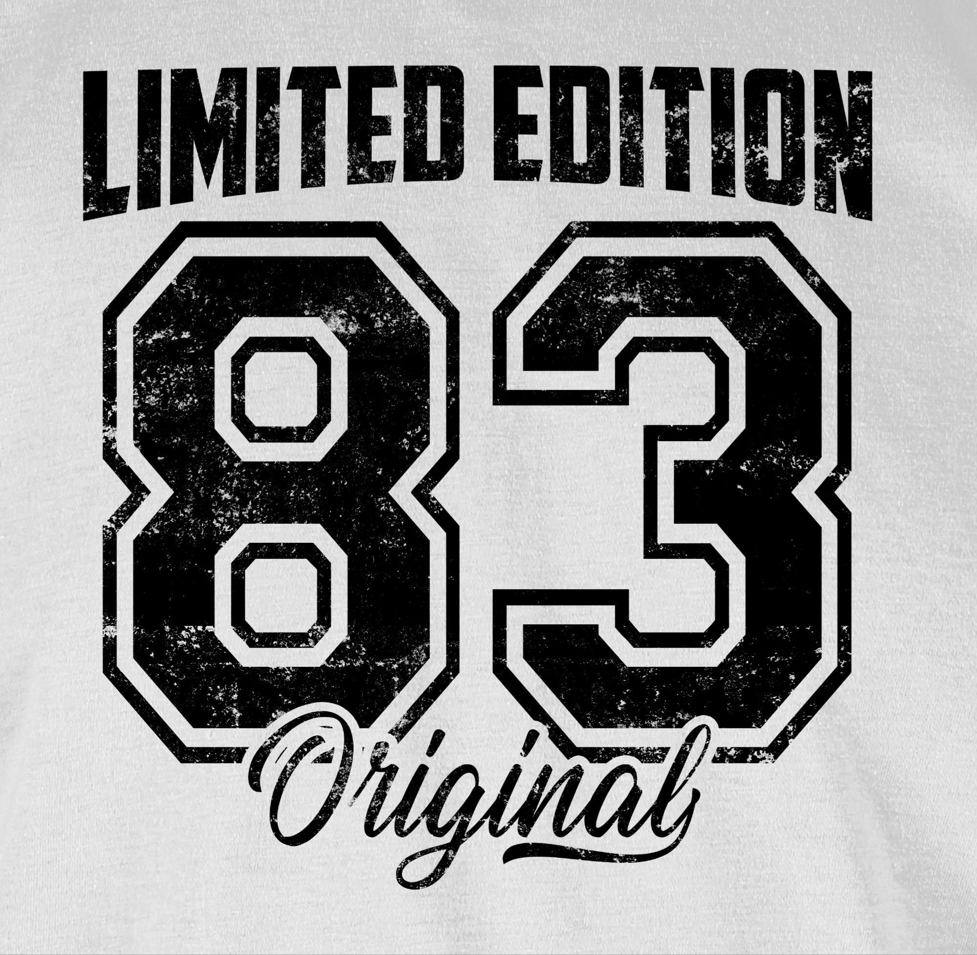 T-Shirt Vierzigster 3 Geburtstag Limited Schwarz 1983 Weiß 40. Edition Original Shirtracer Vintage