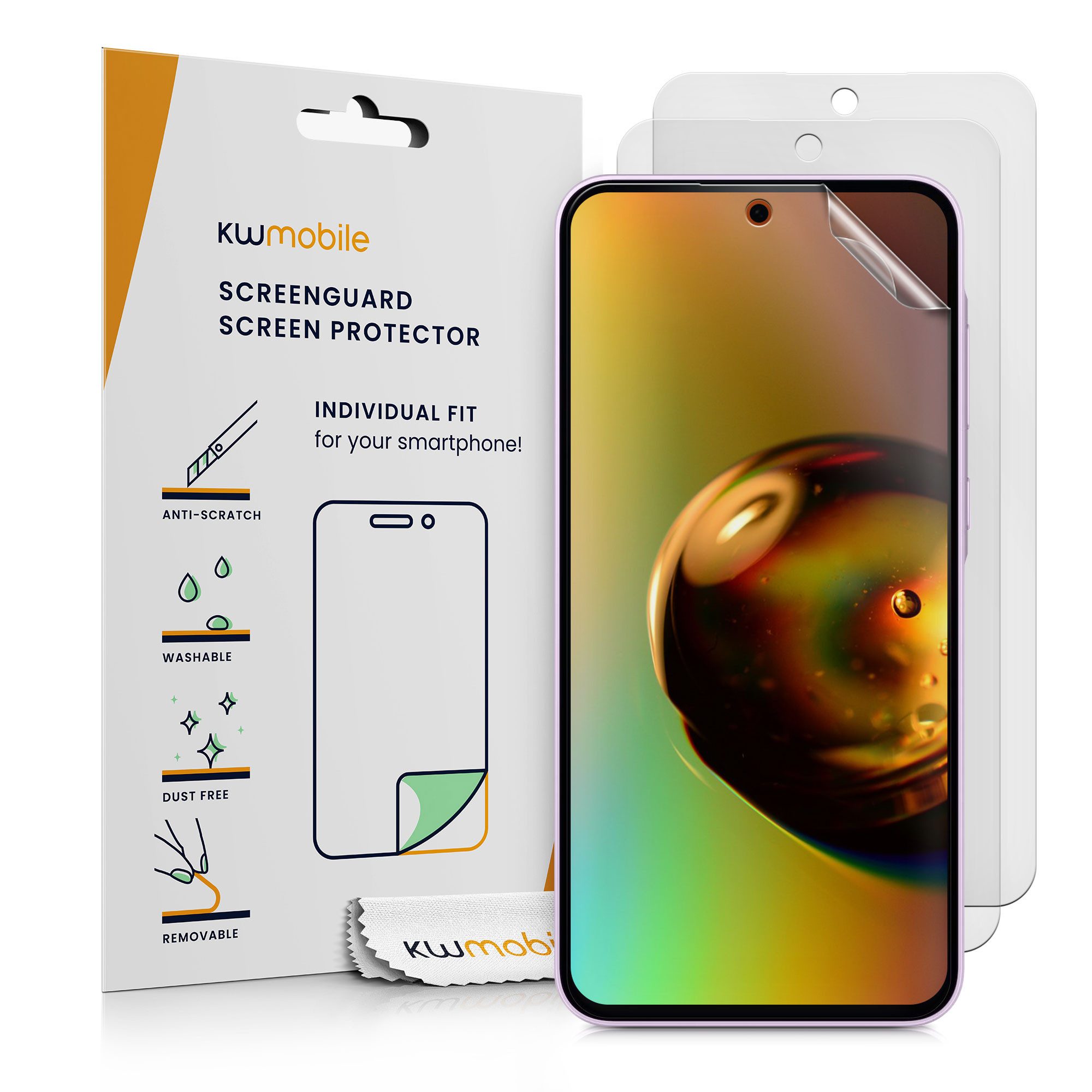 kwmobile Displayschutzfolie 3x Folie matt für Samsung Galaxy A56 5G, 3 Stück, Schutzfolie Anti-Fingerabdruck Displayschutz Displayfolie entspiegelt