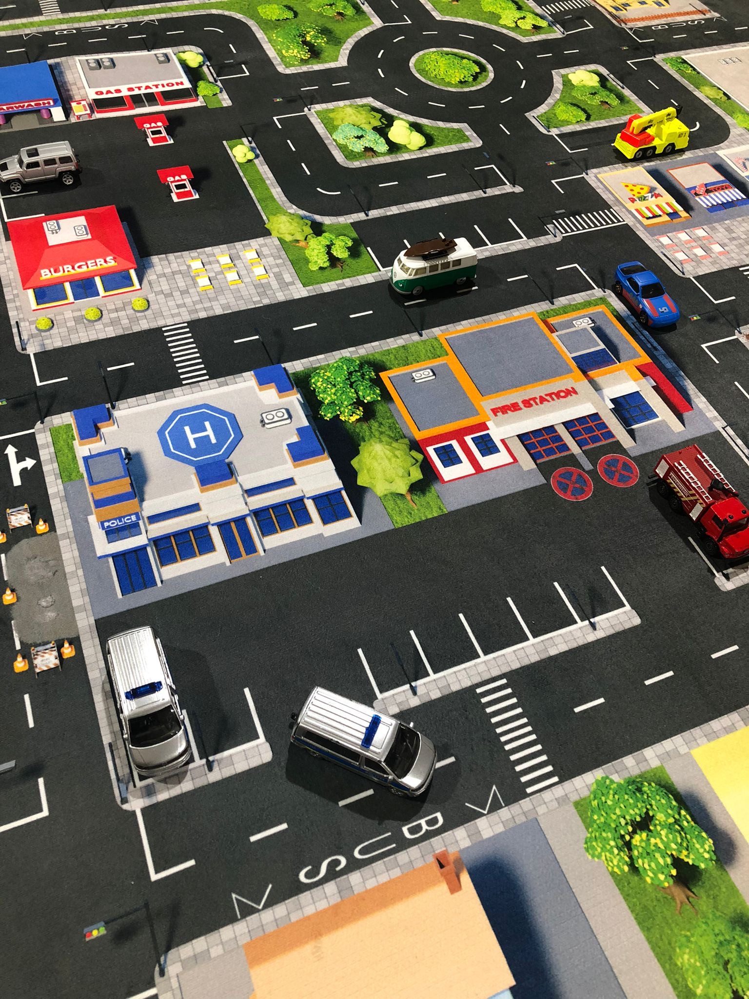 SkippiDoo Kinderteppich Straßenteppich Spielteppich Kinderzimmer Teppich günstig online kaufen