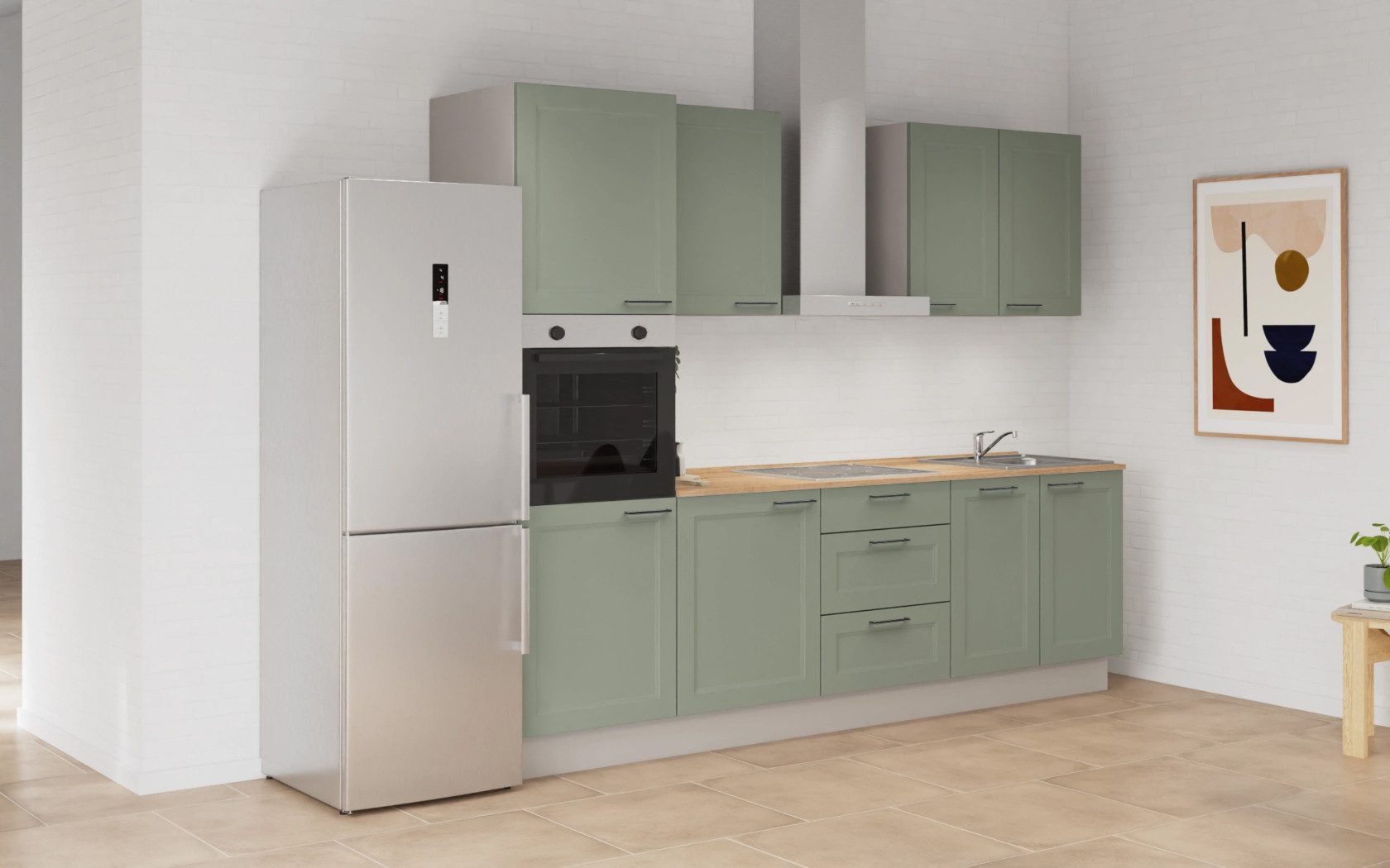 nobilia® Küchenzeile Norr, individuell anpassbar, gratis Küchenplanung mit Profis, (Breite 270 cm), vormontiert, wahlw. mit E-Geräten, inkl. Lieferung