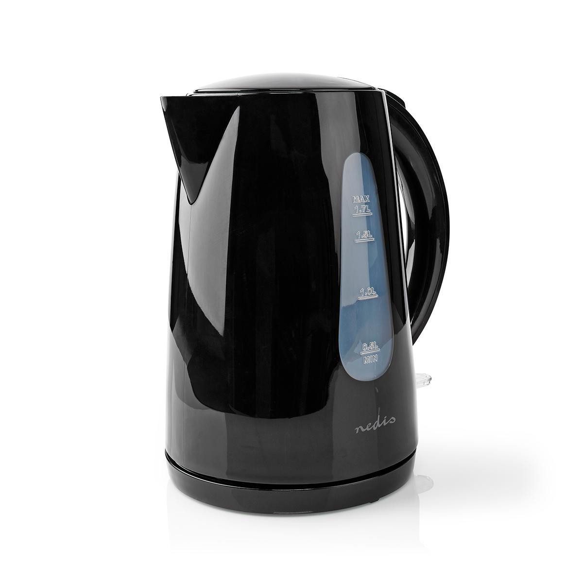 Nedis Wasserkocher KAWK130EBK, 2.7 l, 2200 W, familien küche. 1.7 liter wasserkocher. 2200 watt. sicher und schnell