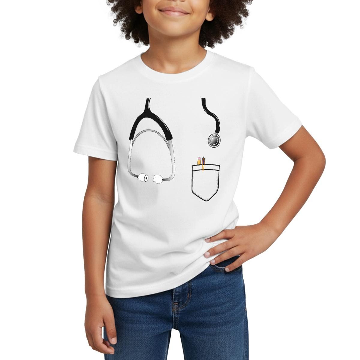 T-Shirt Doktor Kostüm Für Karneval & Fasching Kinder T-Shirt