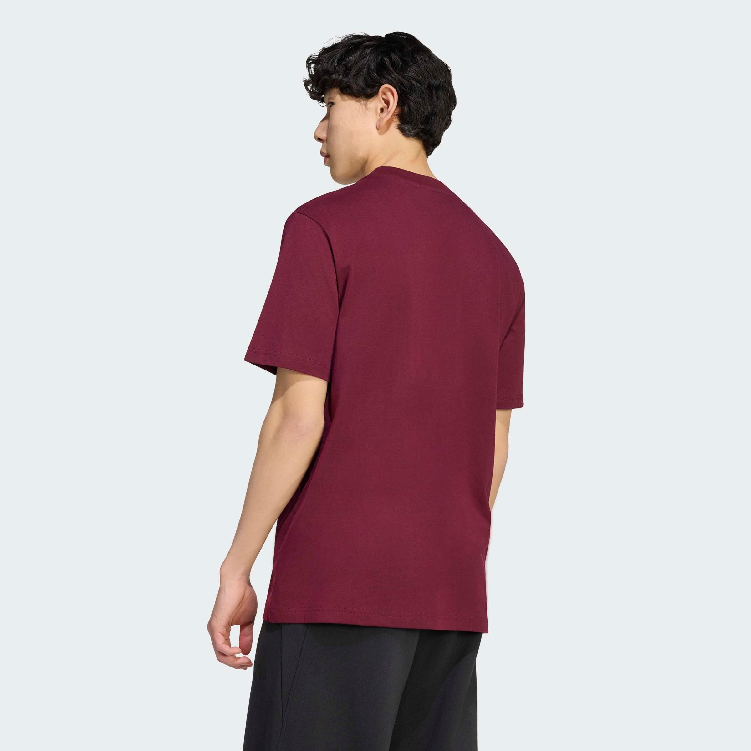 adidas Sportswear T-Shirt ESSENTIALS LINEAR SINGLE JERSEY überschnittene Schultern, Kurzarmdesign, aus Baumwolljersey – Bild 2 von 5