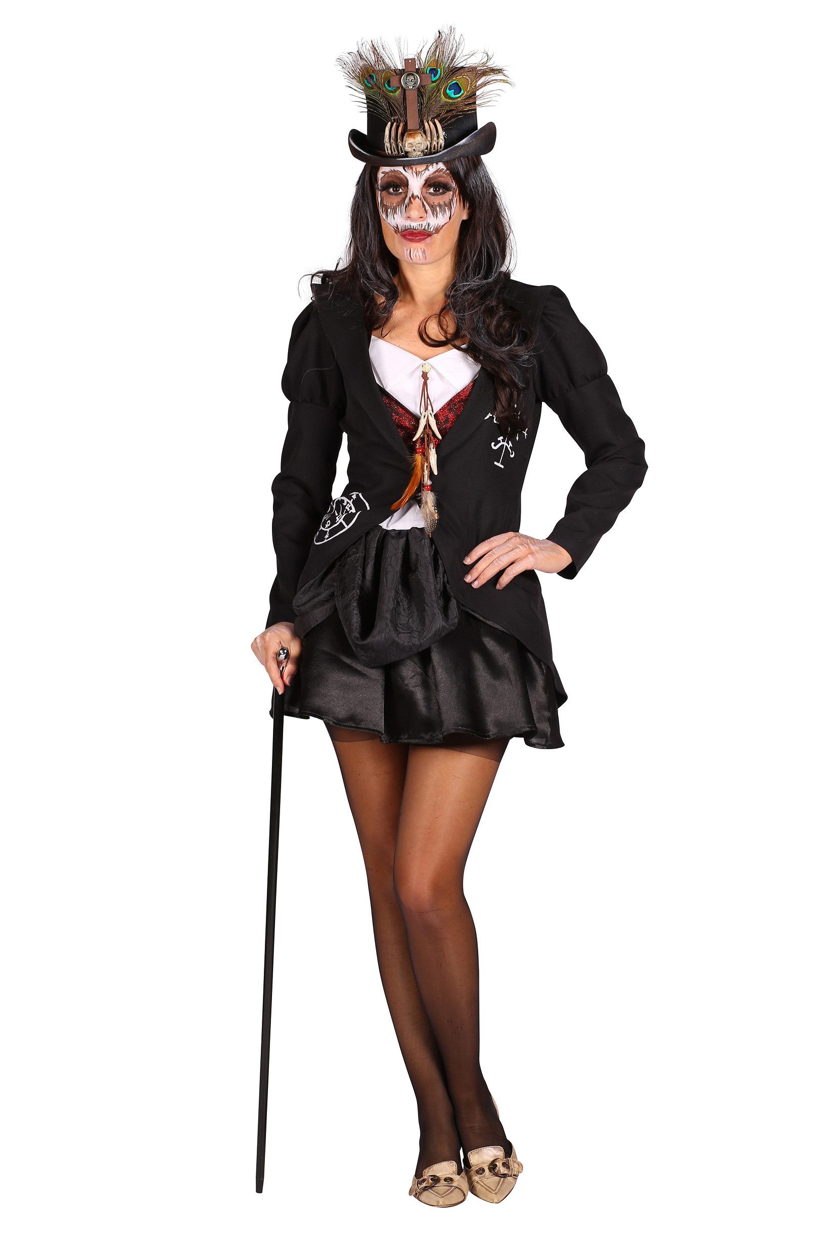 thetru Hexen-Kostüm Halloween Voodoo Priester Hexe Magier Kostüm Puppe Ritual für Damen