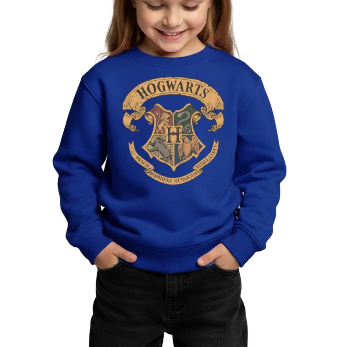 Spreadshirt Sweatshirt Harry Potter Hogwarts Wappen Kinder Premium Pullover (1-tlg)