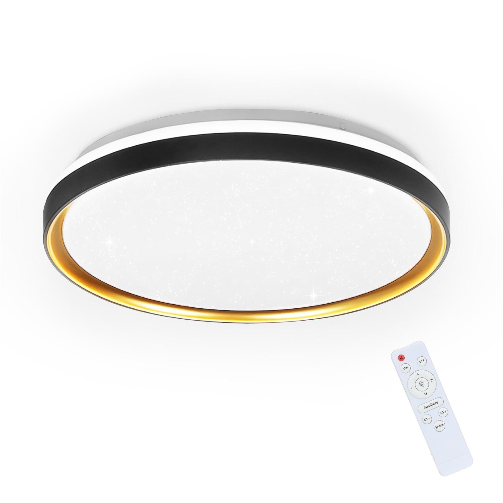 ZMH LED Deckenleuchte Wohnzimmer Ø30CM Dimmbar mit Fernbedienung Modern Deckenlampe Flur, Augenschutz,Einfache Installation, LED fest integriert, 3000-6500K, LED Deckenleuchte