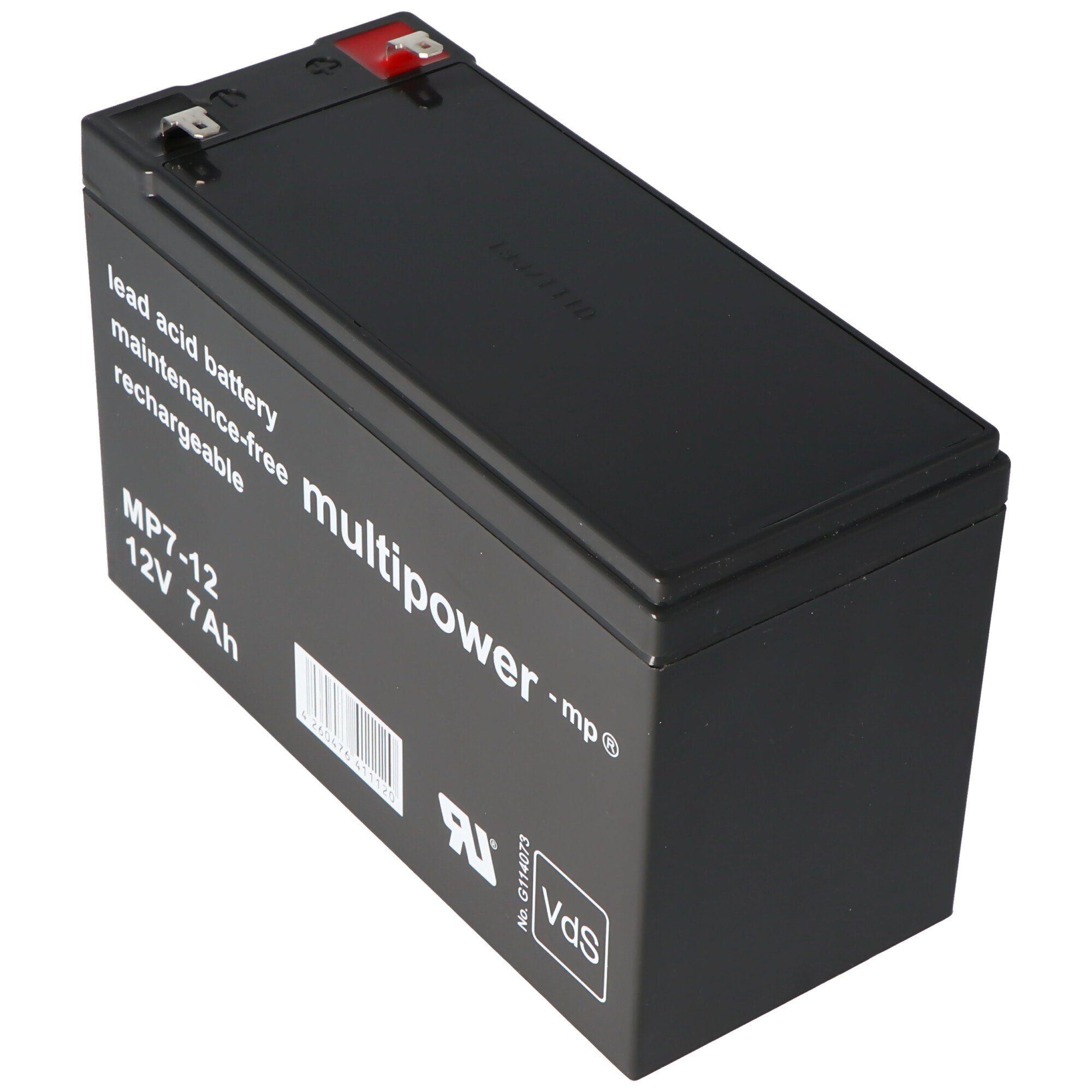 MultiPower MP7-12 Blei Akku mit Faston 4,8 mm 12V, 7000mAh Akku
