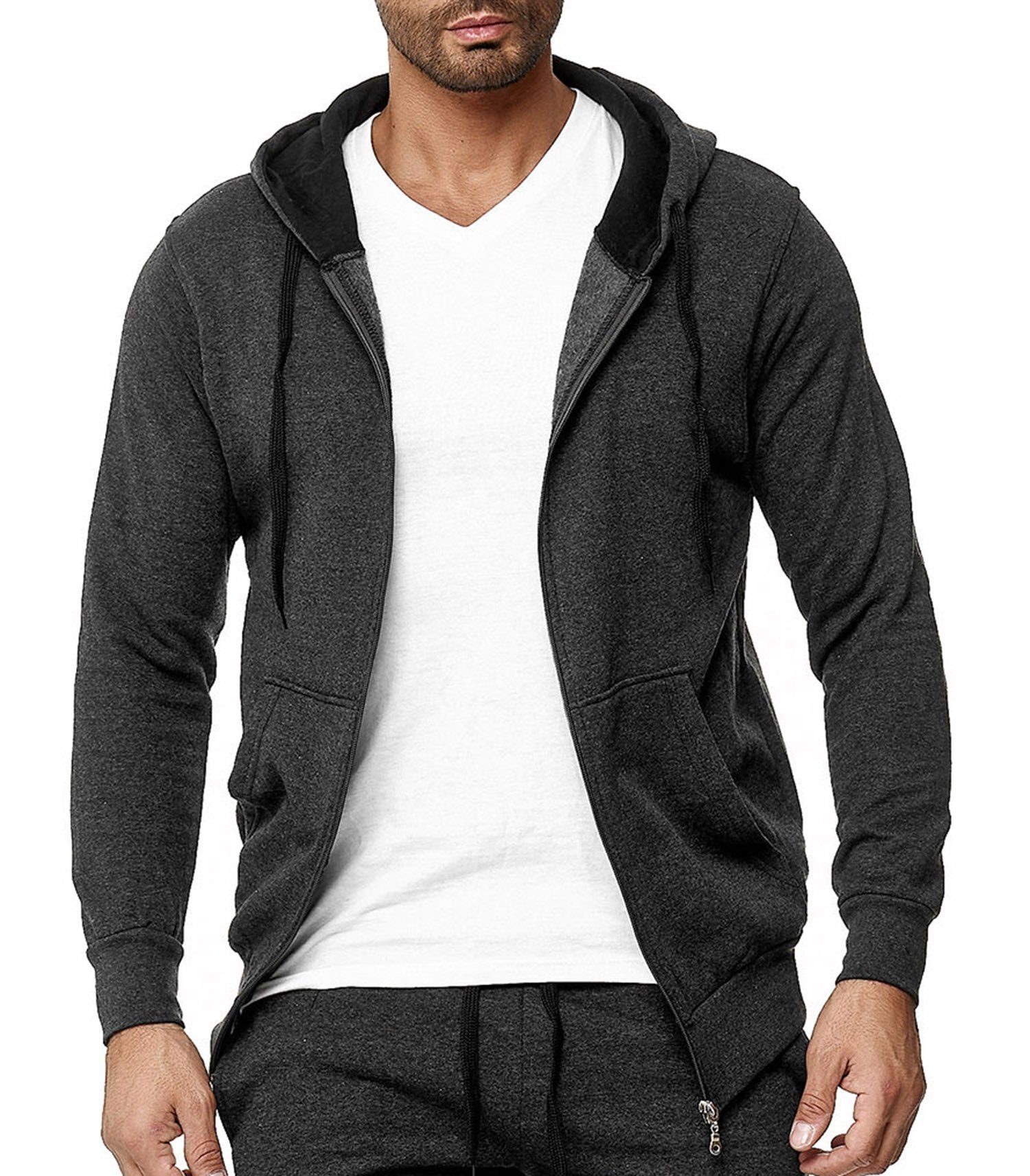 Baxboy Jogginghose Sporthose Sportanzug Jogging BAXBOY Herren 501_Anthrazit Uni Anzug Colour Hoodie