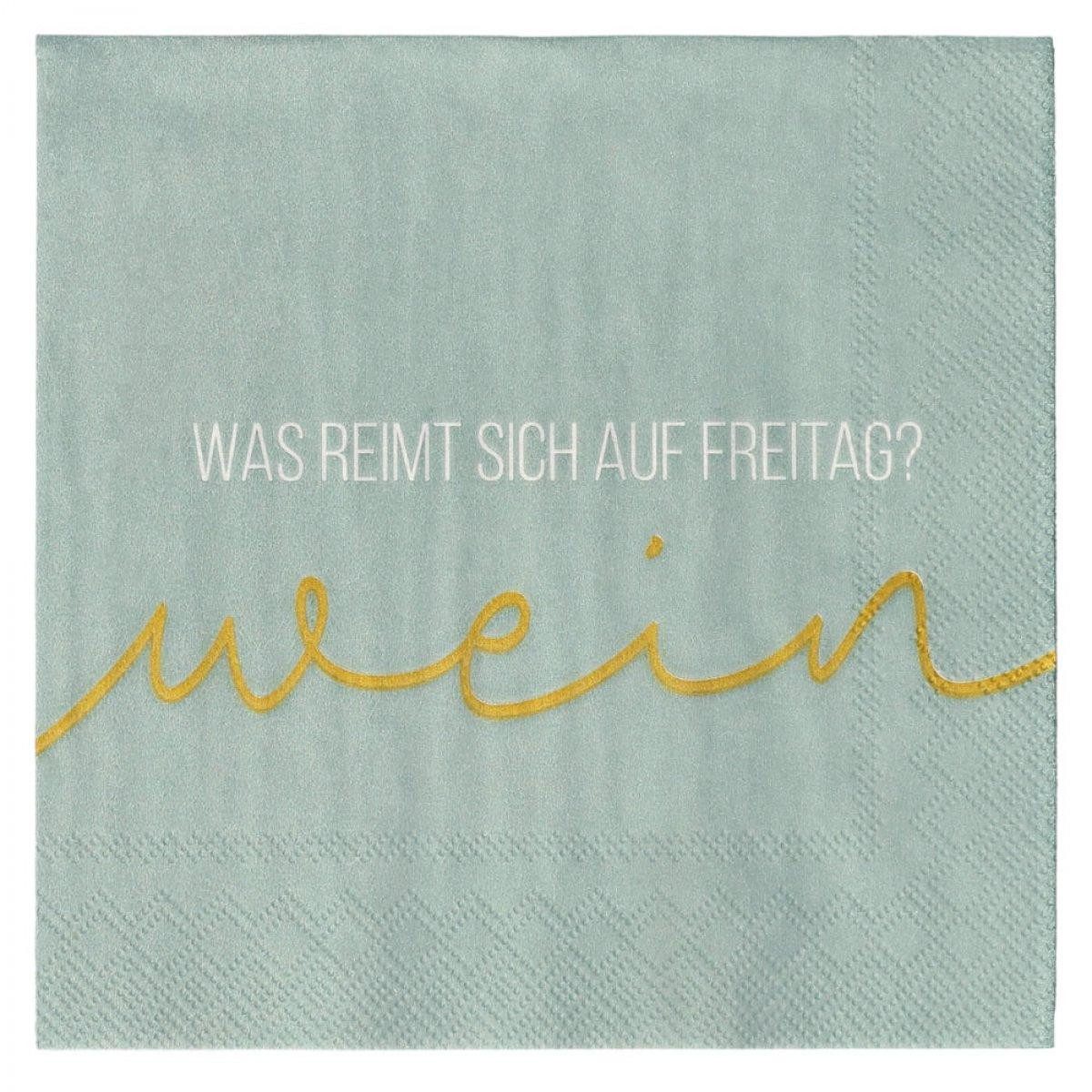 Räder Papierserviette Design Cocktailserviette Was Reimt Sich Auf Freitag (20-teilig)