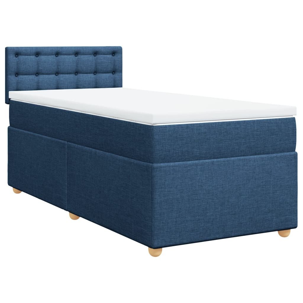 vidaXL Bett Boxspringbett mit Matratze Blau günstig online kaufen