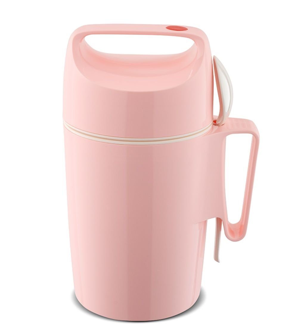 ROTPUNKT Thermobehälter 0,85 ml Speisegefäß I Warmhaltung Speisen, Glaseinsatz- voller Geschmack flamingo