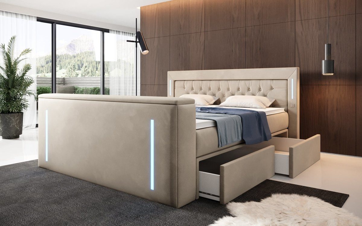 Luxusbetten24 Boxspringbett Divaneo, mit TV Lift günstig online kaufen