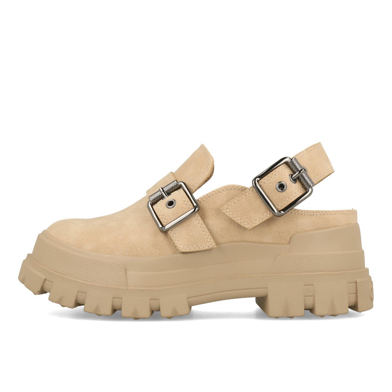 Buffalo Buffalo Aspha Clog Snd Damen Vegan Nubuck Beige EUR 42 Sandale