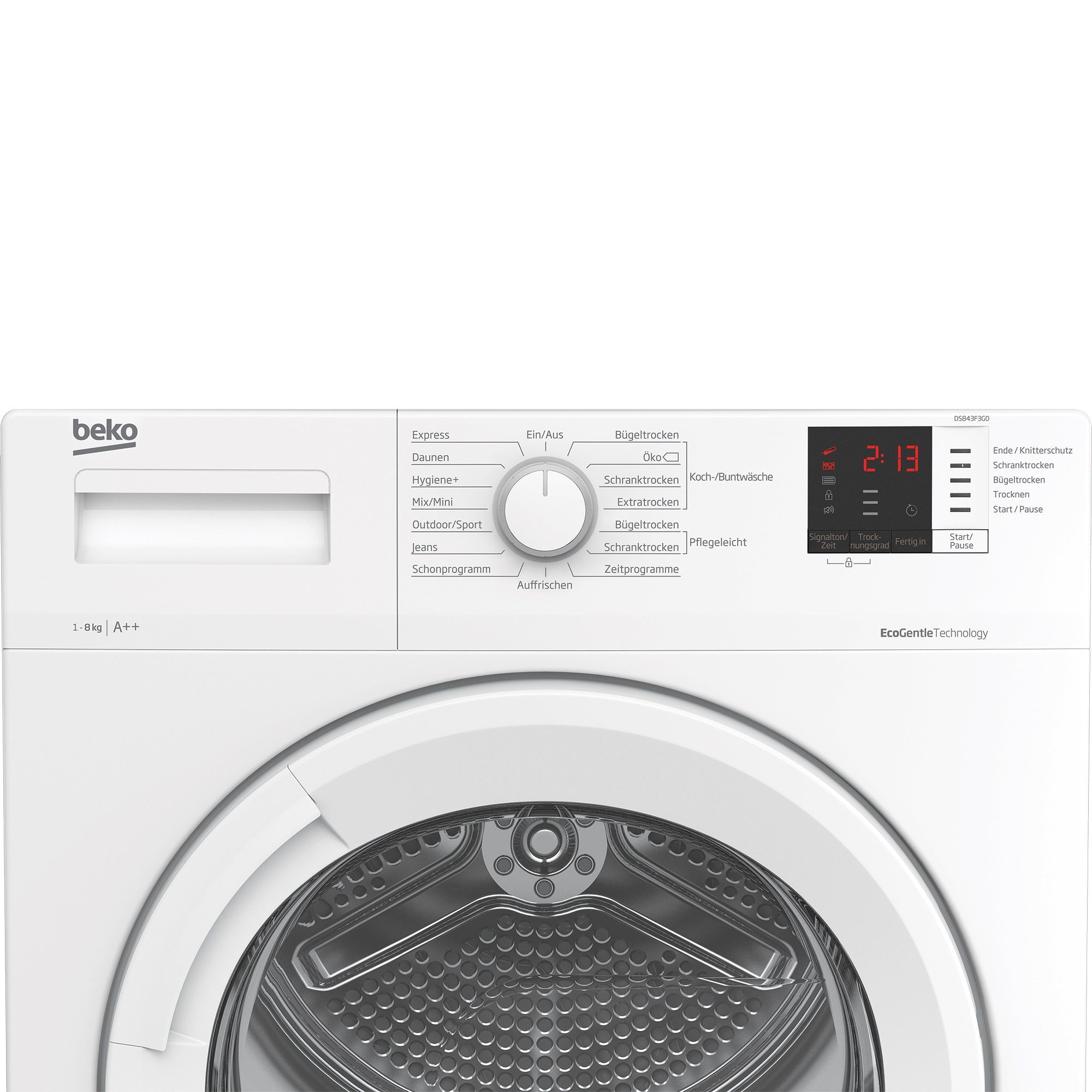 BEKO Wärmepumpentrockner DS843F3G0, Programmanzahl: 15