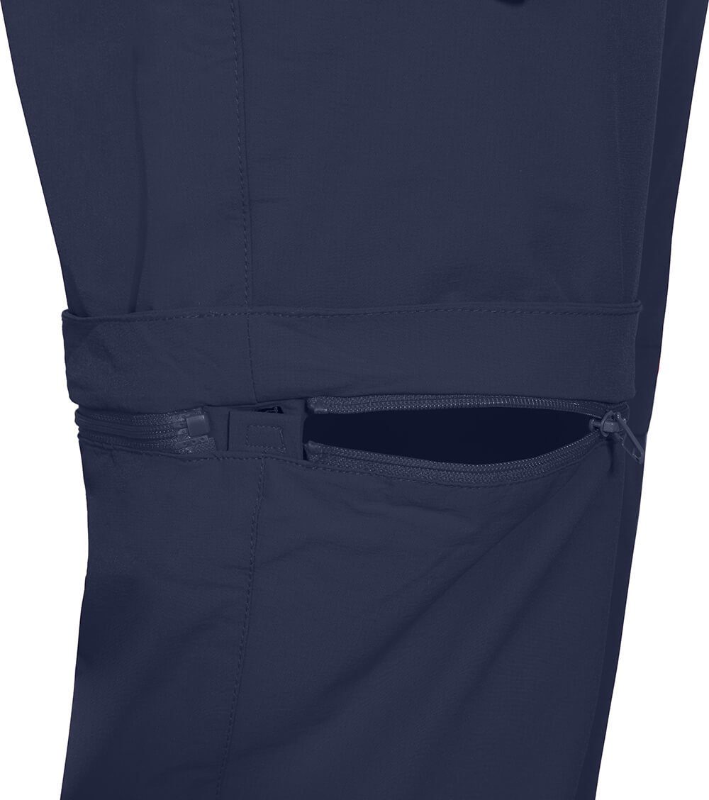 Bergson Zip-off-Hose VIDAA COMFORT Zipp-Off Normalgrößen, Damen strapazierfähig, leicht, blau peacoat Wanderhose