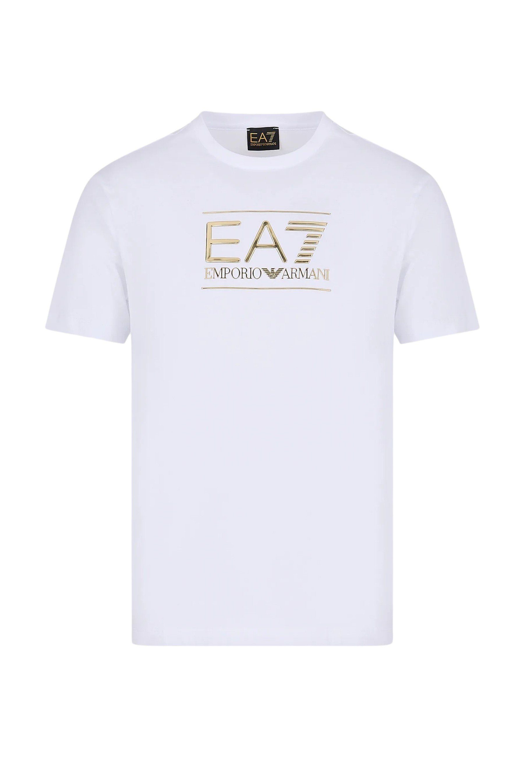 Emporio Armani T-Shirt Shirt Gold Label Tee mit Rundhalsausschnitt (1-tlg) weiss