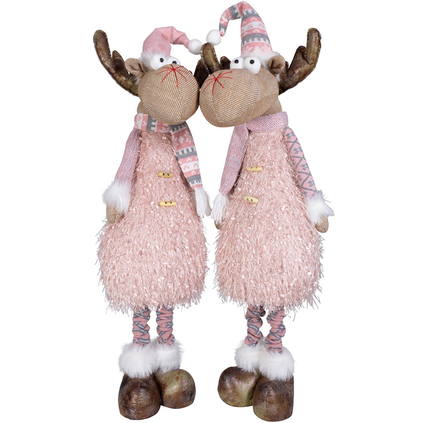 Christmas Paradise Weihnachtsfigur ausziehbarer XL Elch 75-95cm (90-110cm) günstig online kaufen