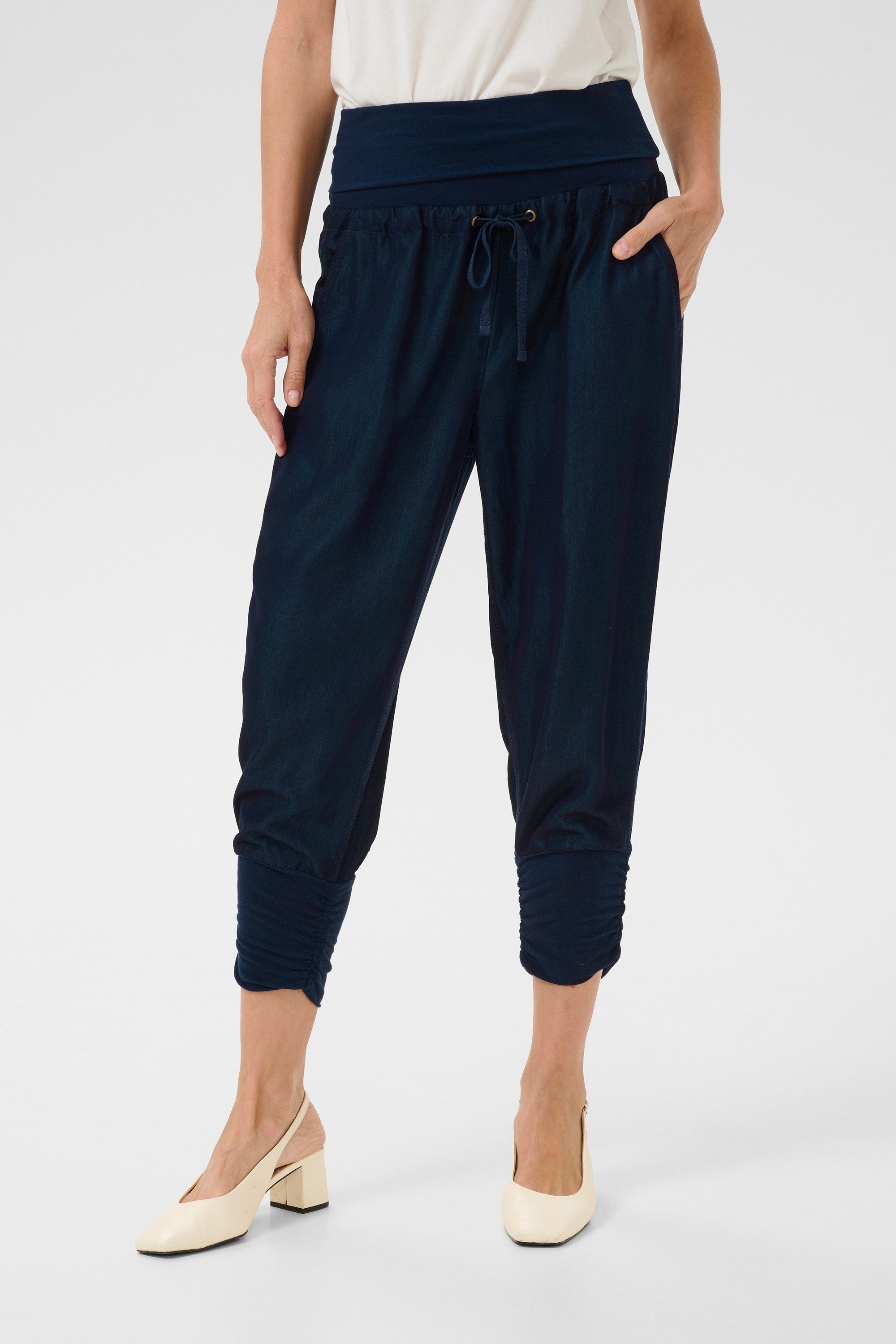 Cream Stoffhose Casual Hose CRLinee