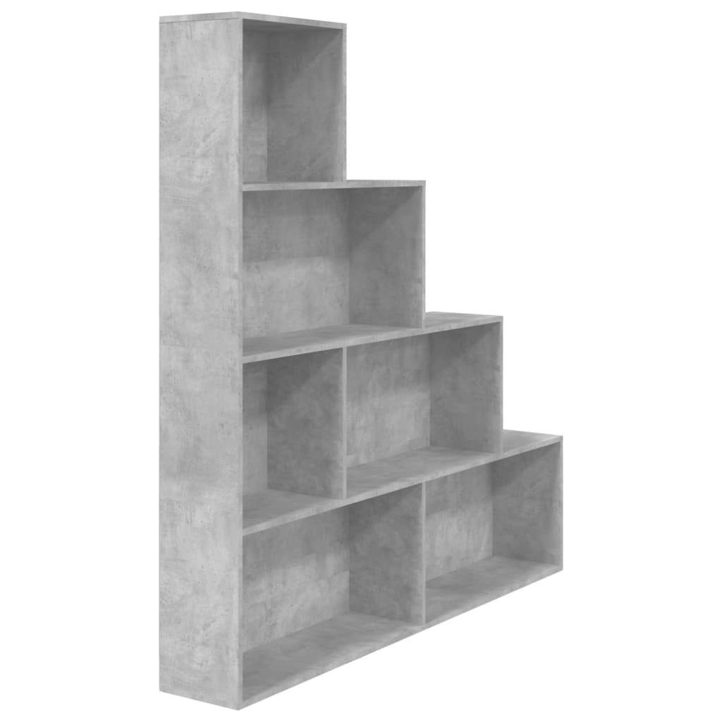 furnicato Bücherregal Betongrau 155 x 24 x 160 cm aus Holzwerkstoff, 1-tlg.
