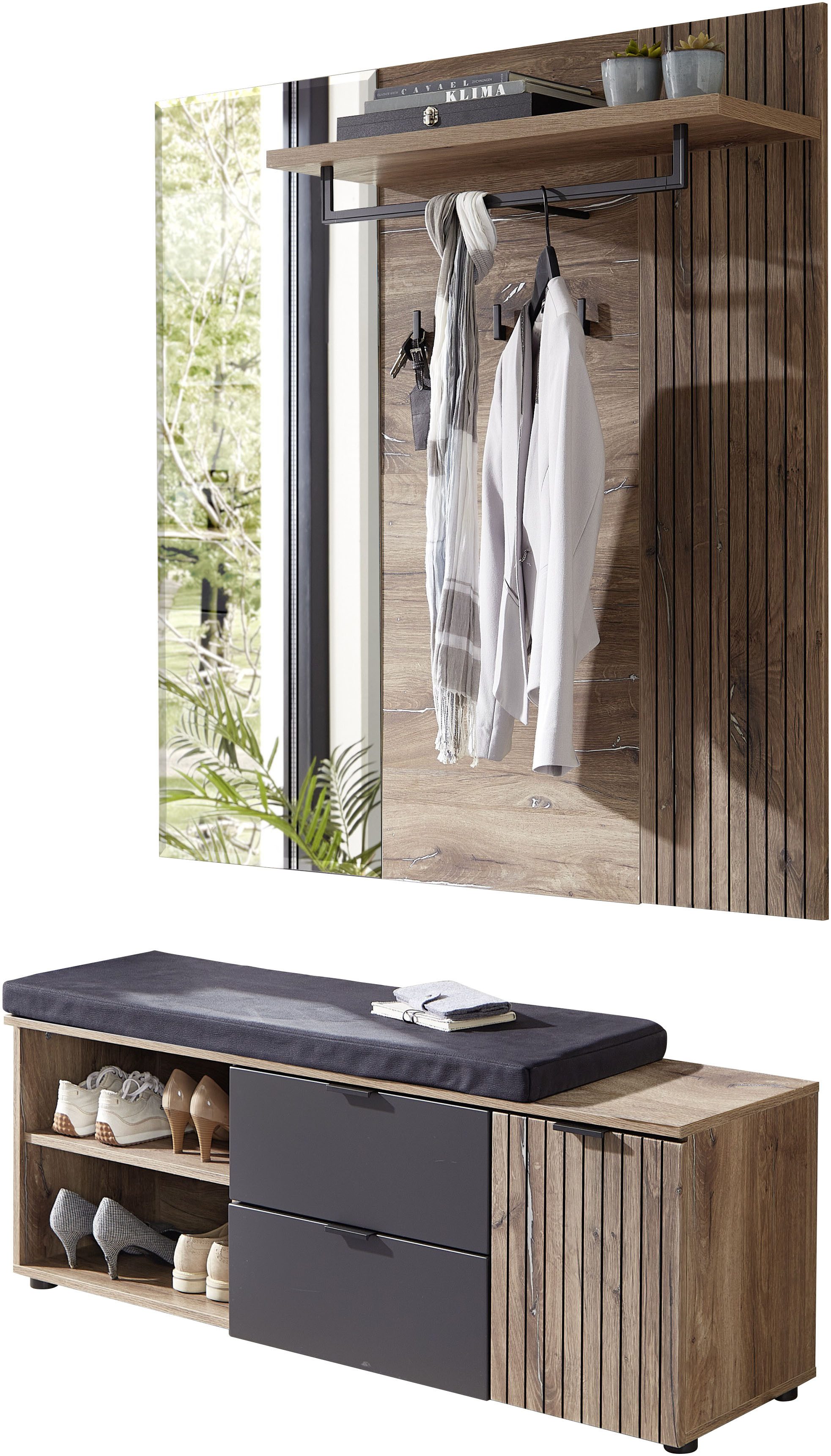 Innostyle Garderoben-Set LINEA Garderoben Set,besteht aus 2 Typen, 134x204x38cm (B/H/T), (2-St)