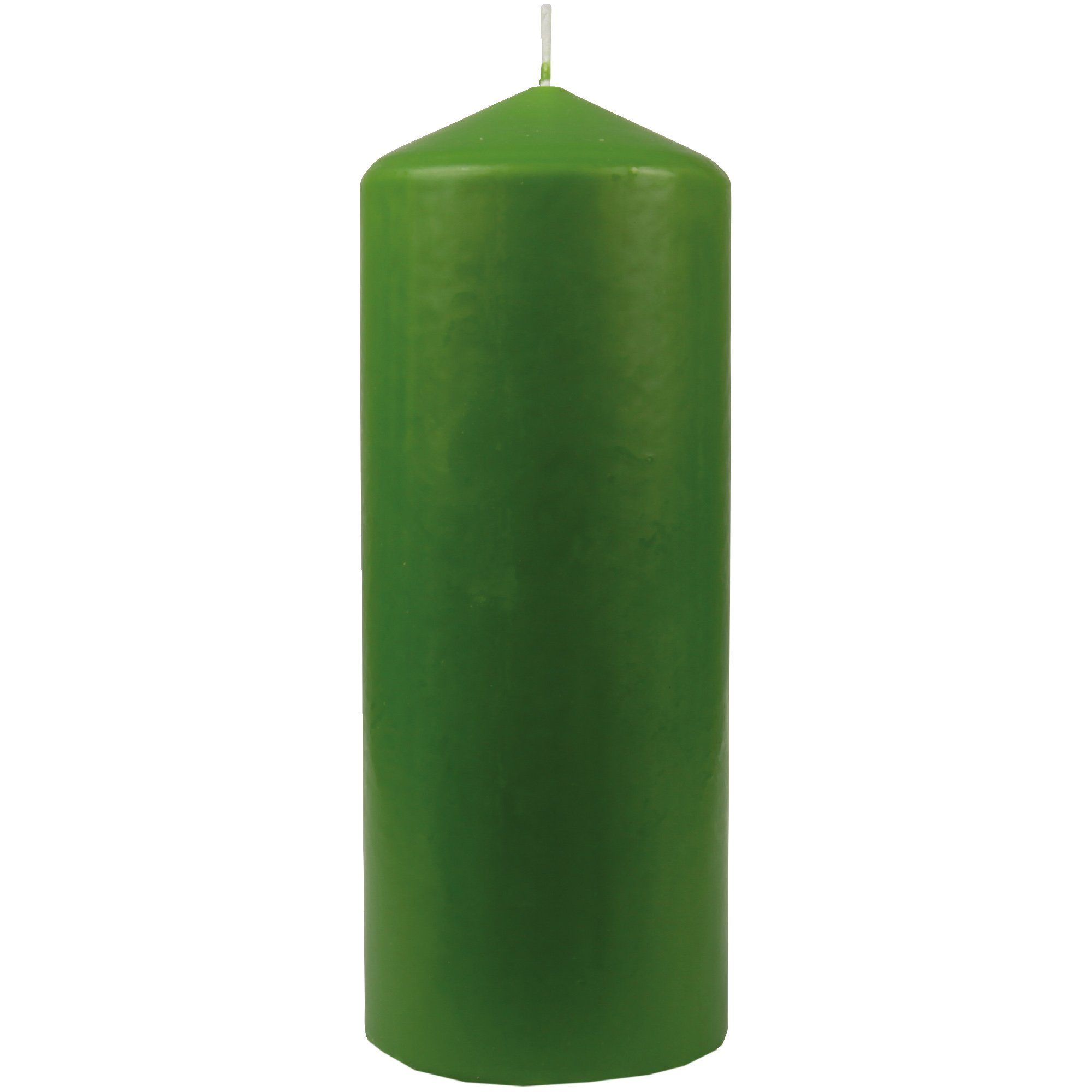 HS Candle Stumpenkerze Blockkerze Farben Hellgrün Kerze x in vielen 13,5cm - (3-tlg), Wachskerzen Ø6cm