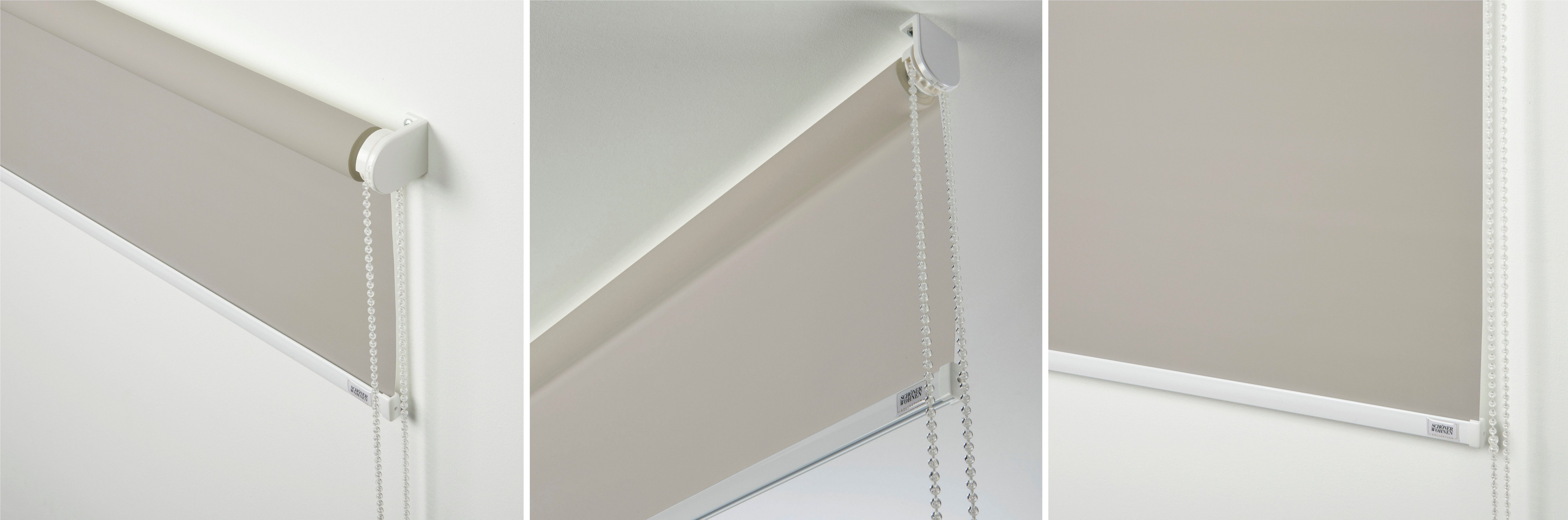 Seitenzugrollo Tageslichtrollo Tizia, SCHÖNER WOHNEN-Kollektion, blickdicht, mit Bohren/ohne Bohren, freihängend