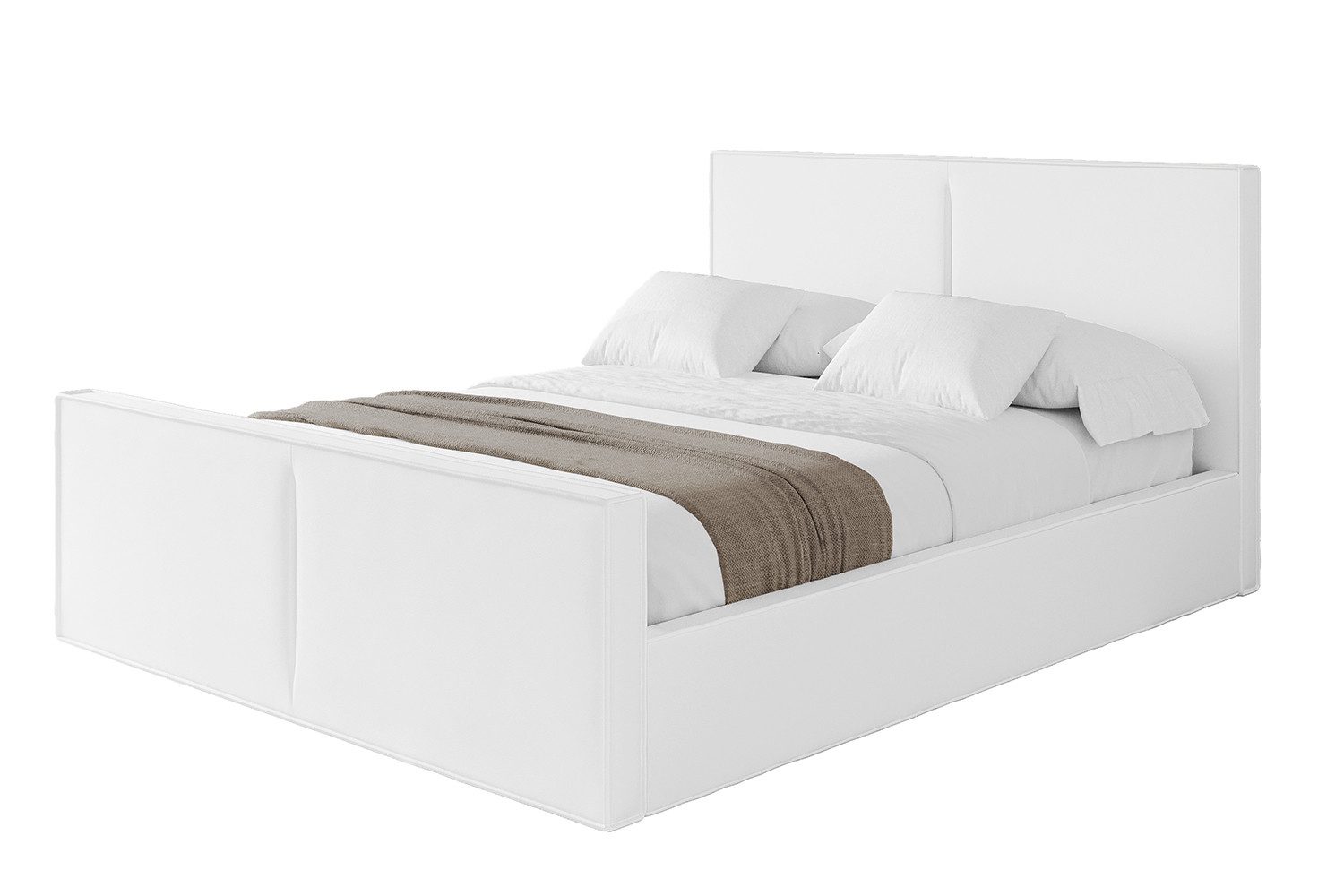 ALTDECOR Polsterbett EMMI-Z (Polsterbett mit Bettkasten und Lattenrost, Boxbett ohne Matratze), Doppelbett mit Stauraum, Bett mit Kopfteil