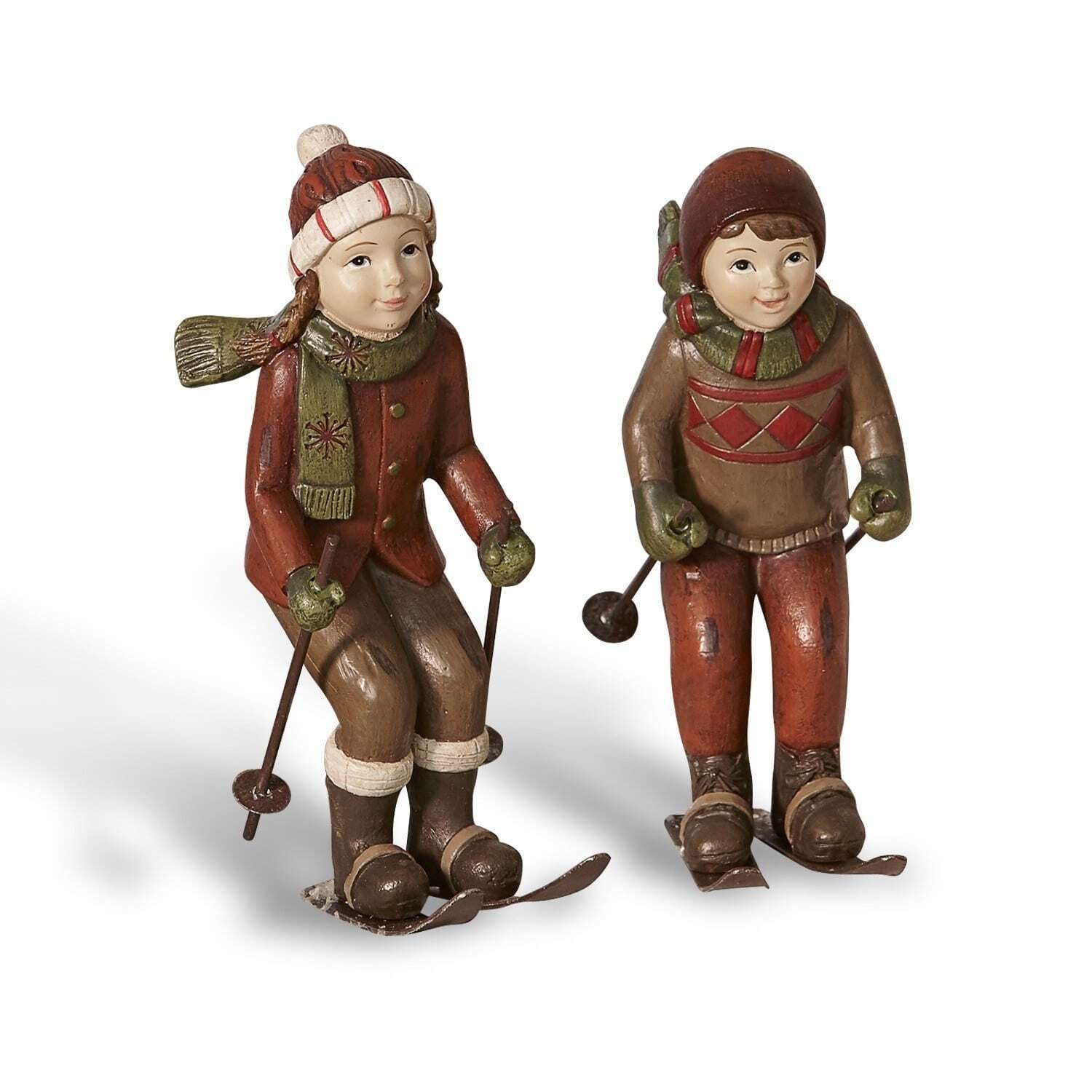Mirabeau Weihnachtsfigur Figur 2er Set Bibury rot/grün (2er Set, 2er Set)