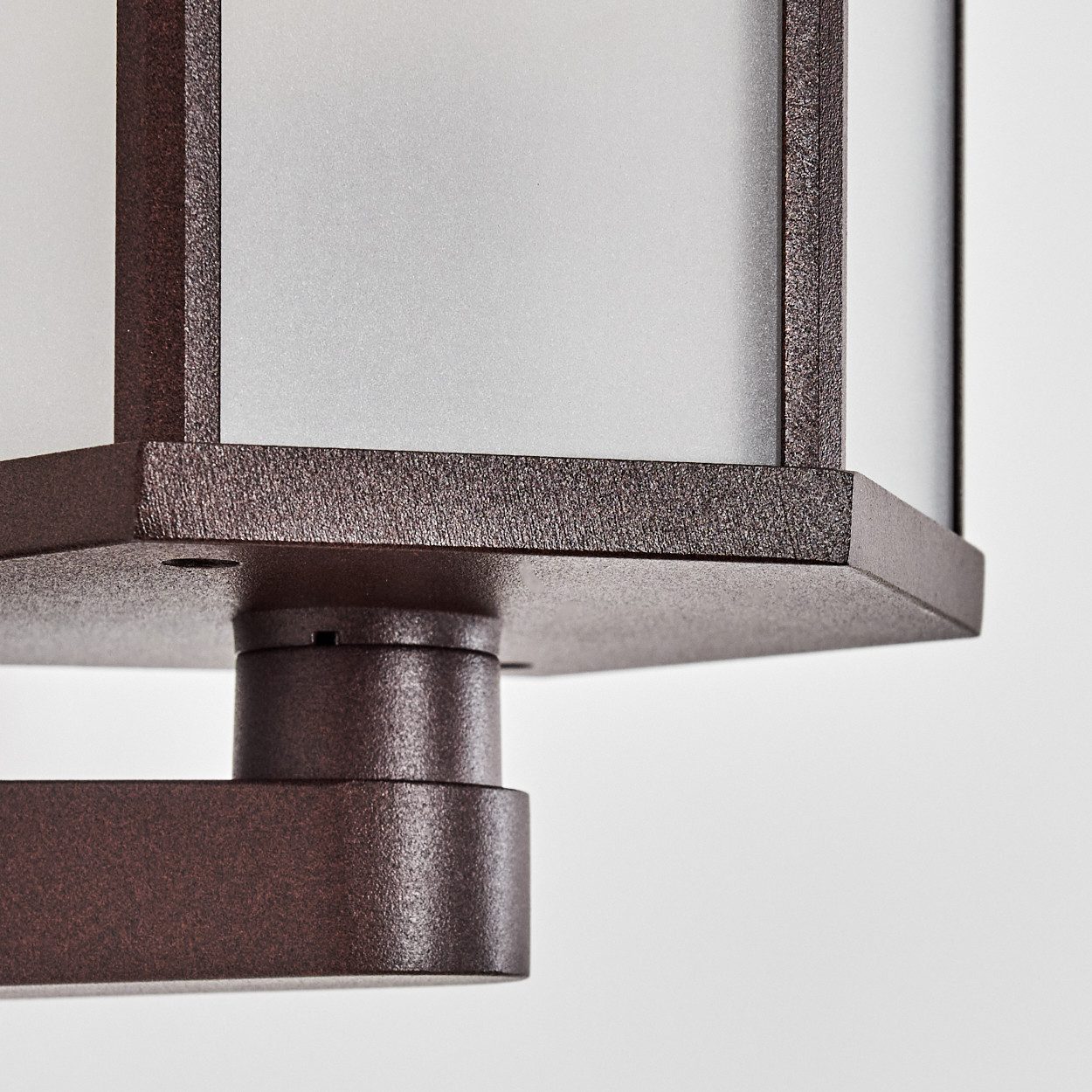 hofstein Außen-Wandleuchte Außenleuchte mit Bewegungsmelder aus Metall/Glas in Rostfarben/Weiß, ohne Leuchtmittel, Wechselscheiben, Wandlampe für Eingangsbereich/Hof, 1 x E27, IP44