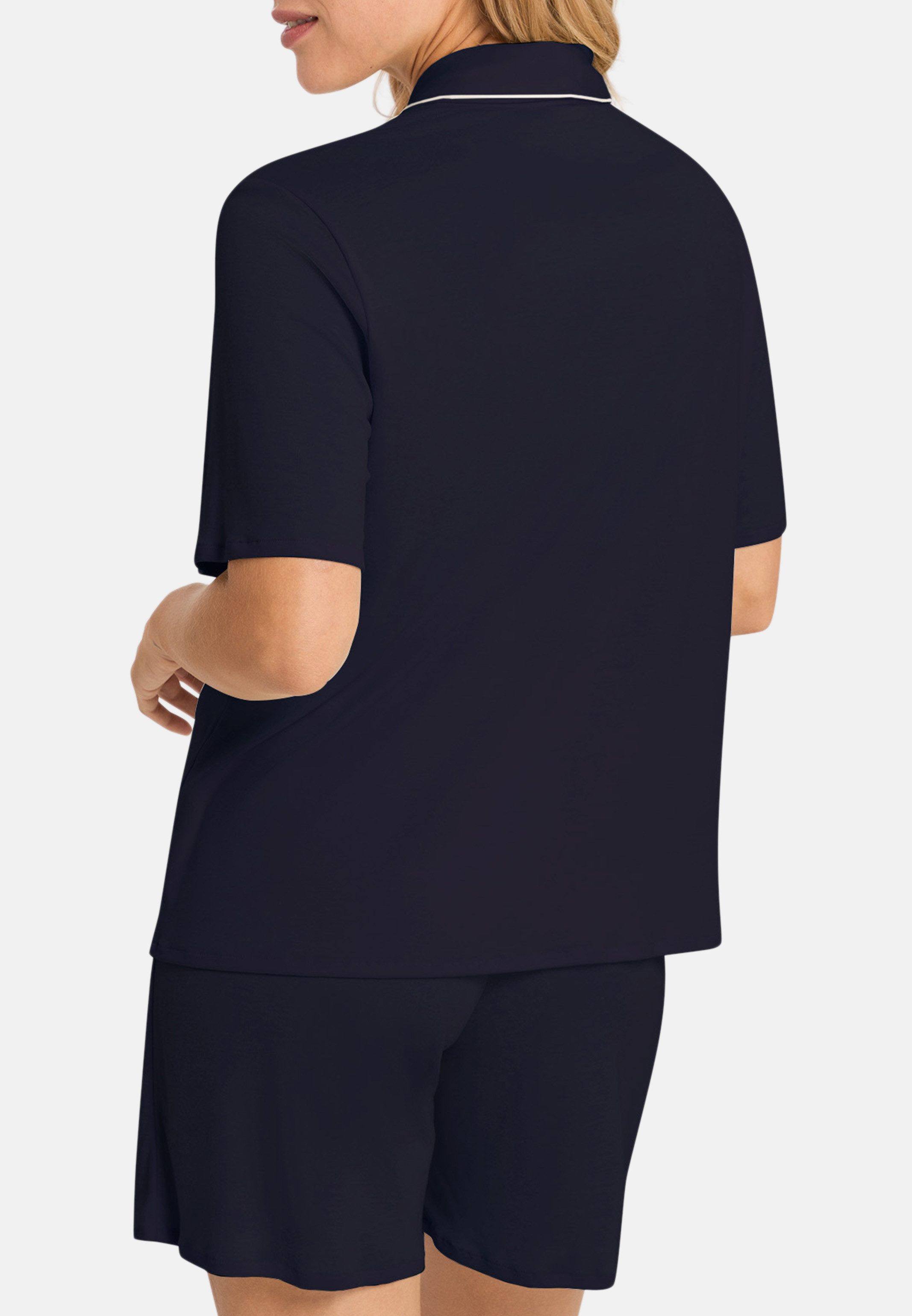 Hanro Pyjama Natural Comfort (Set, 2 tlg) Pyjama - Atmungsaktiv - Zweiteiliges Pyjama-Set mit kurzen Ärmeln