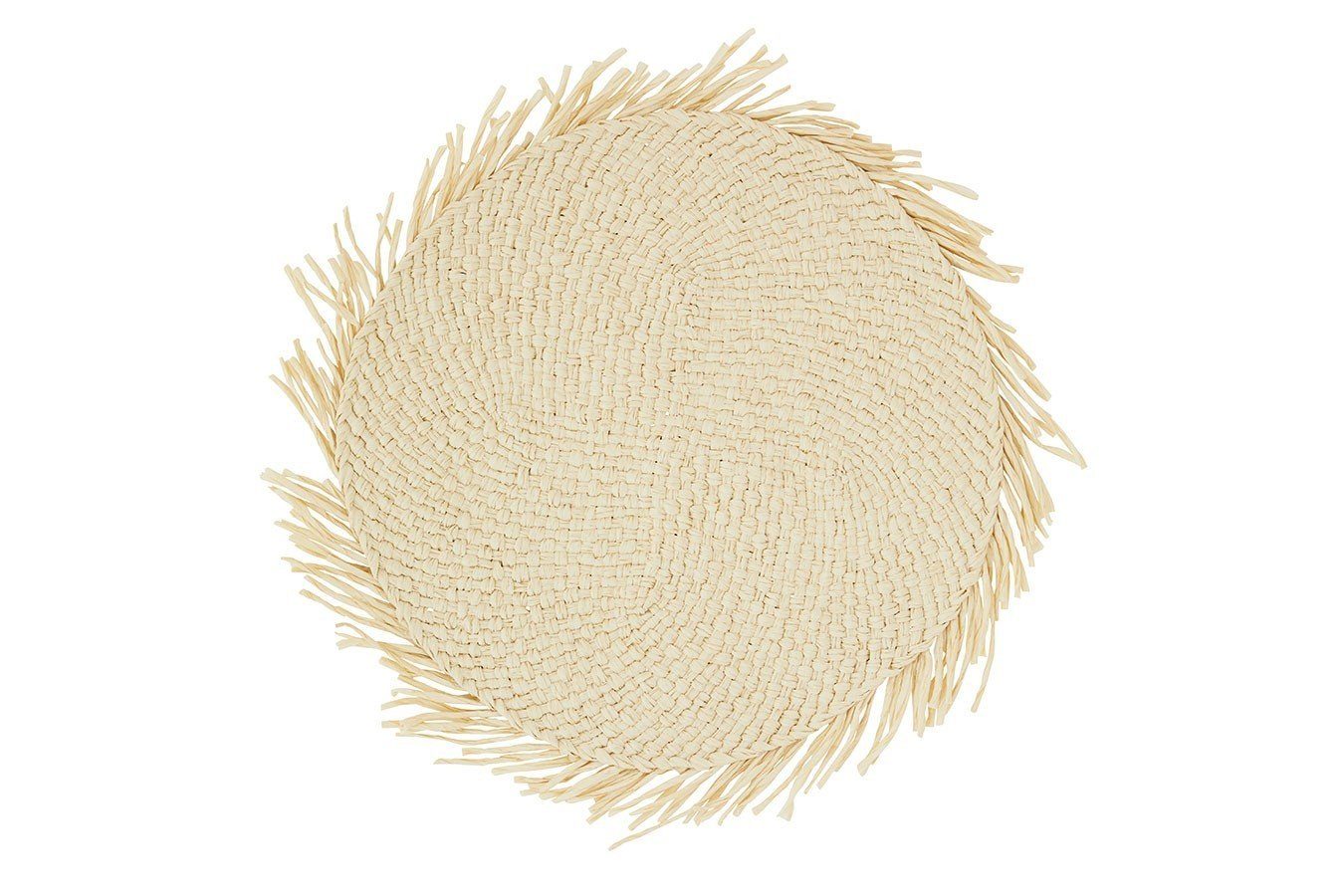 Madam Stoltz Platzset Tischset rund natur D 38 cm