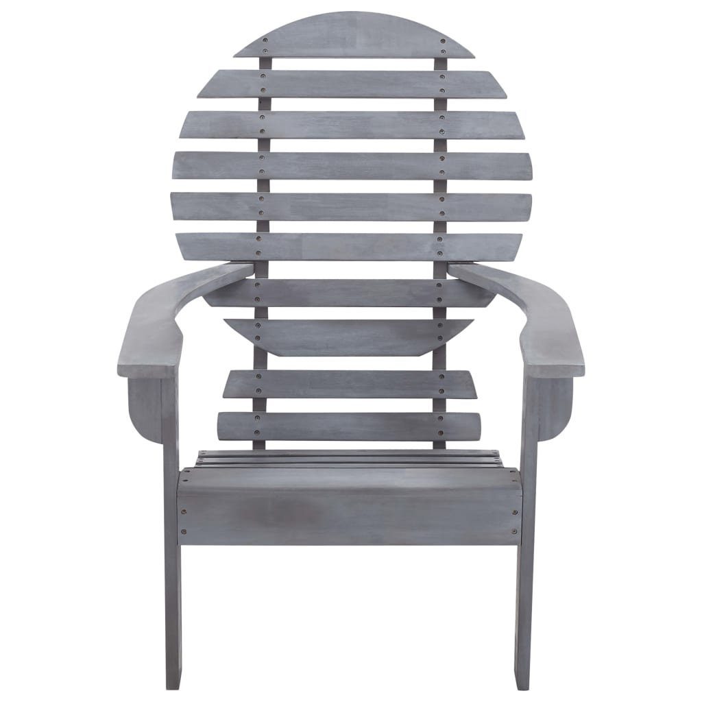 vidaXL Gartenstuhl Adirondack-Stuhl Massivholz Grau (1 St)
