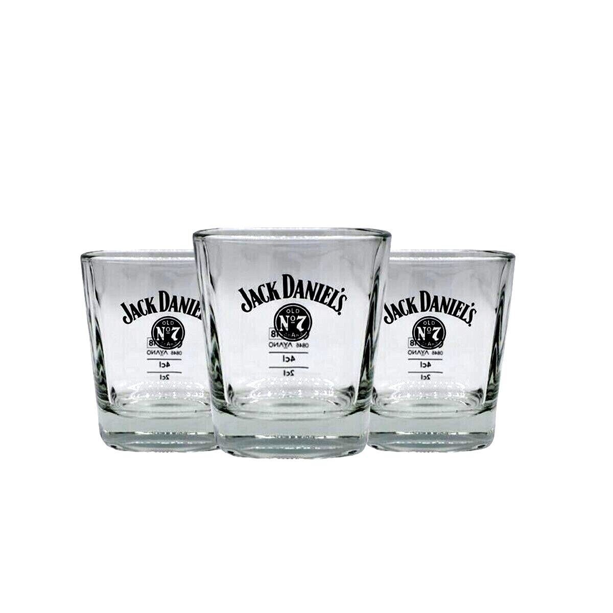 Jack Daniels Tumbler-Glas Jack Daniels Tumbler Gläser mit Füllstrich Whiskey Gläser - 3 Stück | Tumbler-Gläser