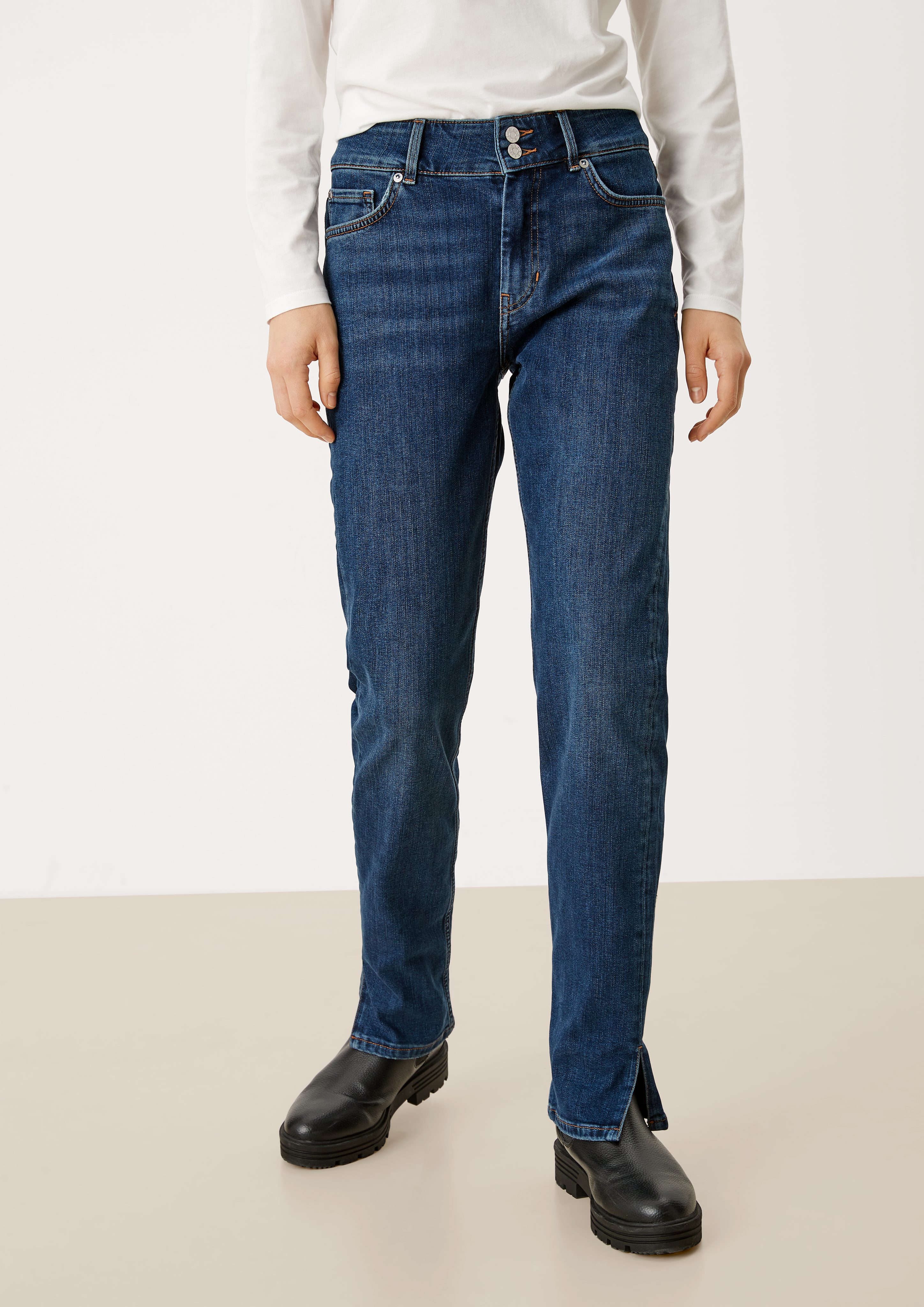 s.Oliver 5-Pocket-Jeans Regular: Straight leg-Jeans Waschung