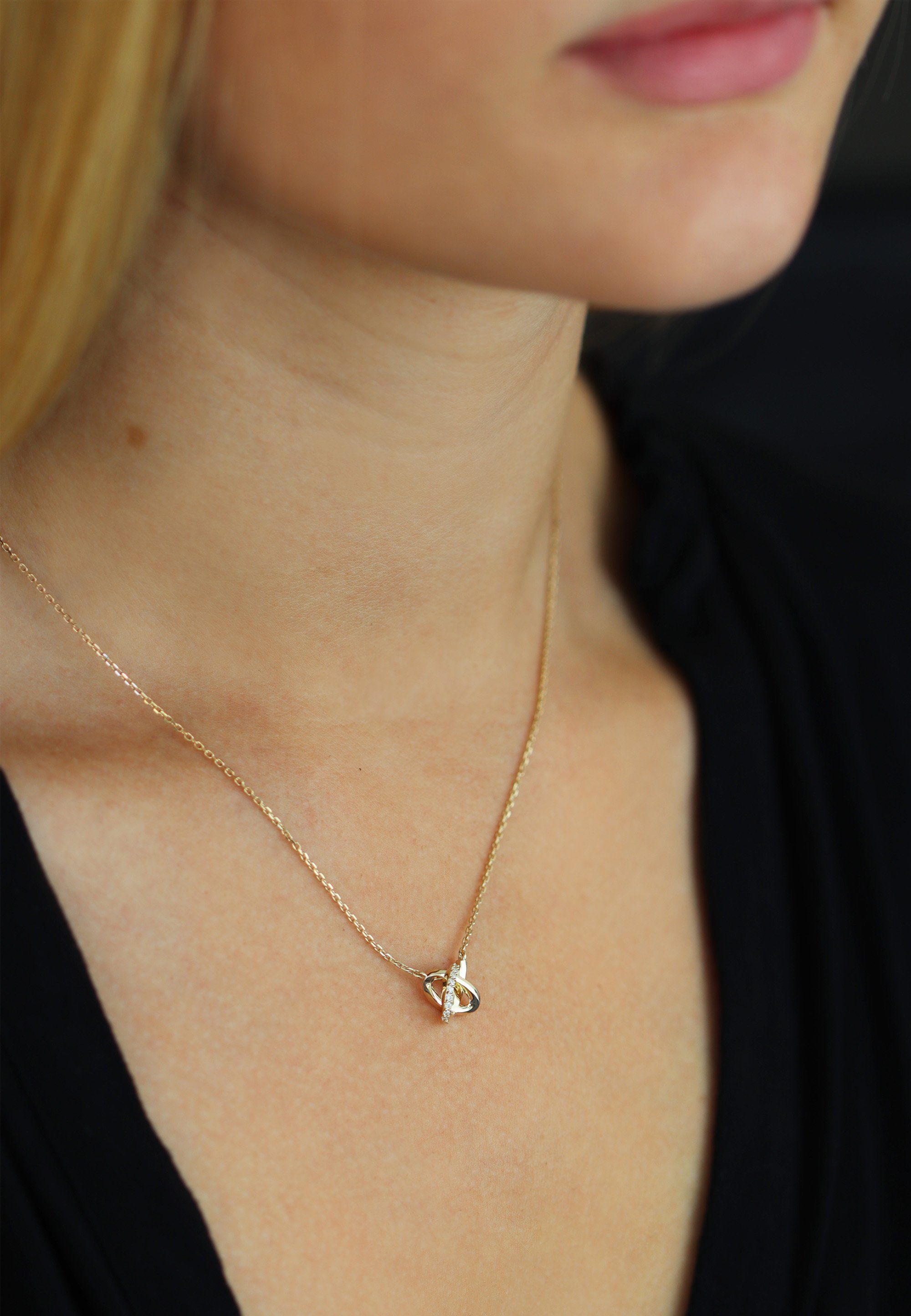 NANA KAY Kette ohne Anhänger, mit funkelnden Zirkonia-Steinen