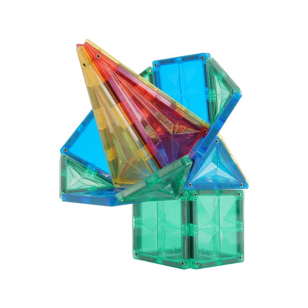 Cleverclixx Cleverclixx Kuppel-Bausatz Knallfarben 47 Teile Magnetspielbausteine, langlebiges Magnetspielzeug, robuste Bauweise, erweiterbare Sets