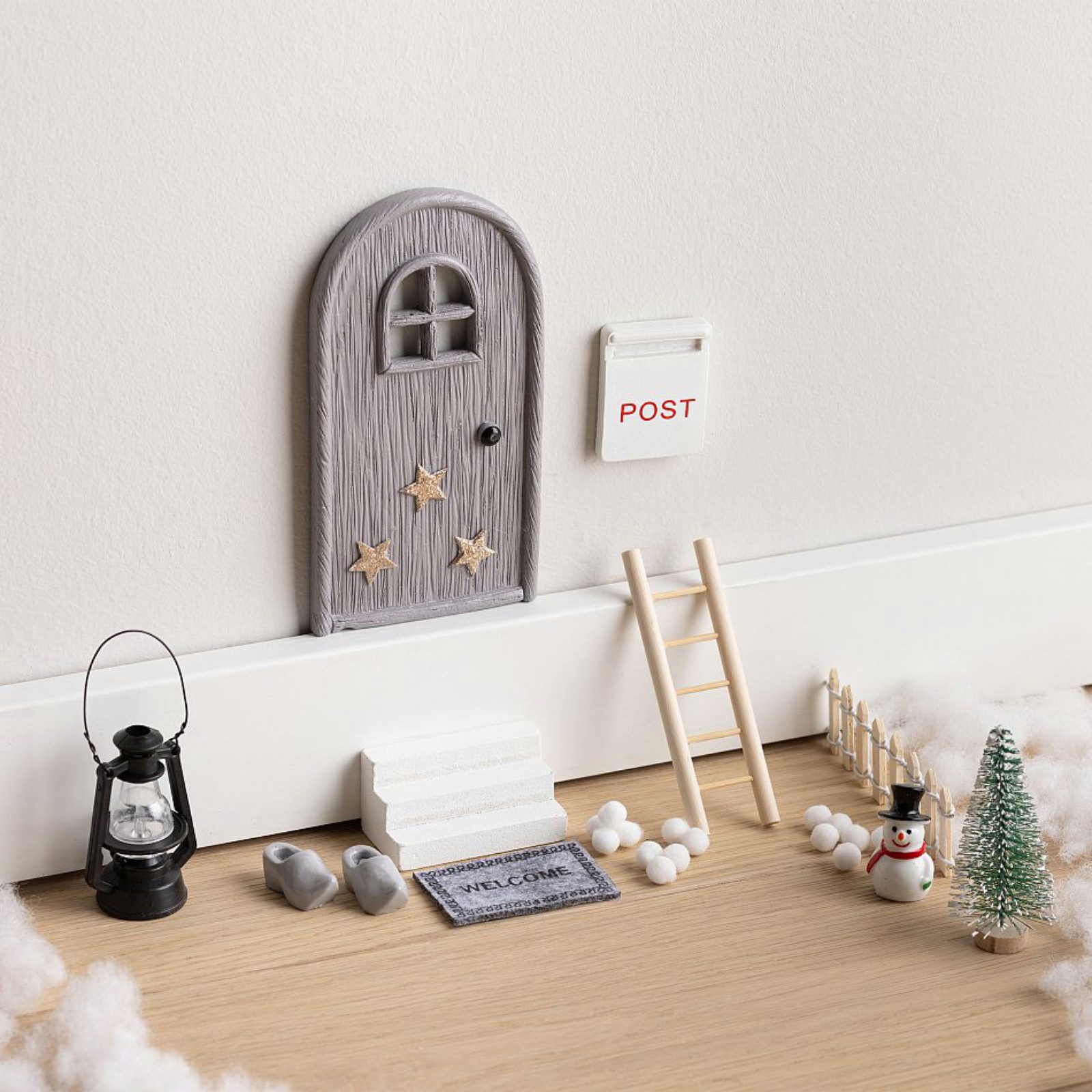 Haushalt International Im- und Export GmbH Wichteltür Weihnachtsdekoration Wichtel Set 27tlg (Stück, 27 St., Packung), Miniatur, Weihnachten, Dekoration